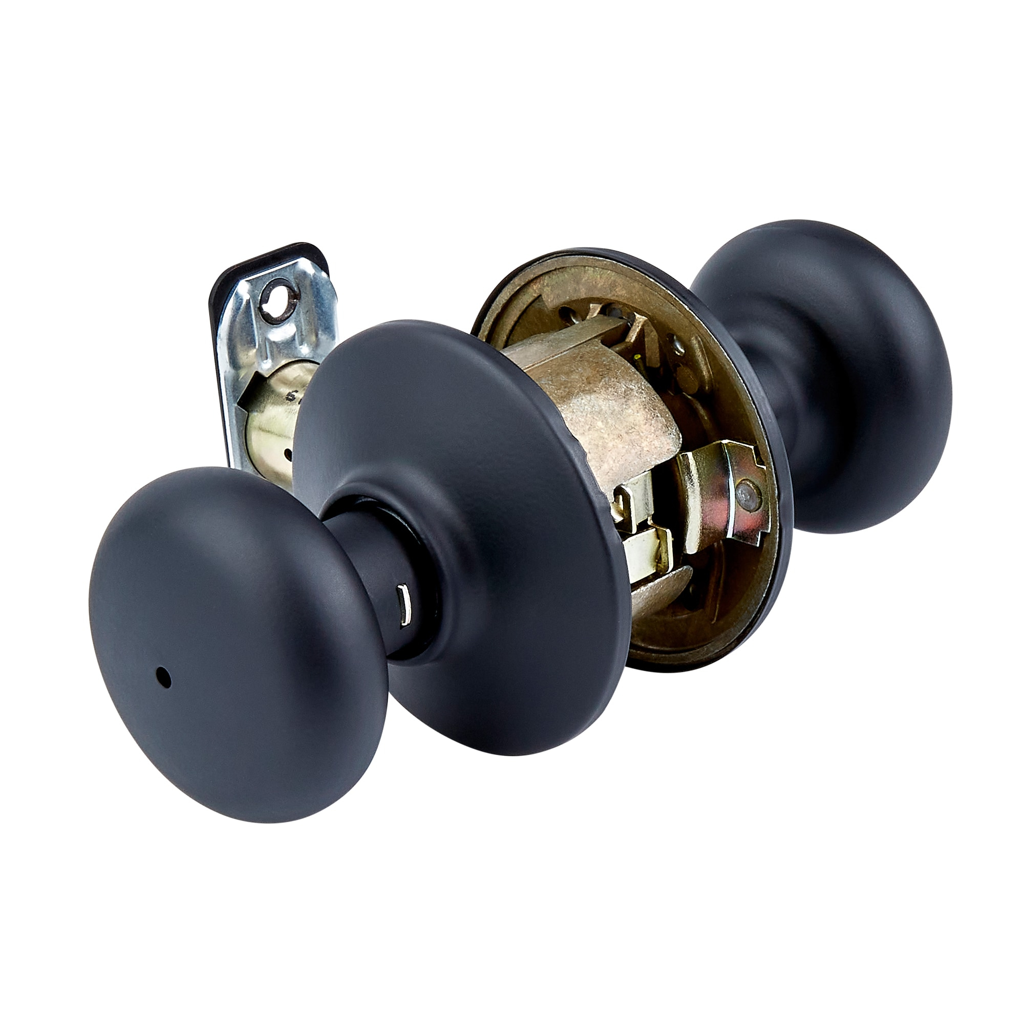 Schlage F-Series Plymouth Matte Black Privacy Knob Right or Left Handed