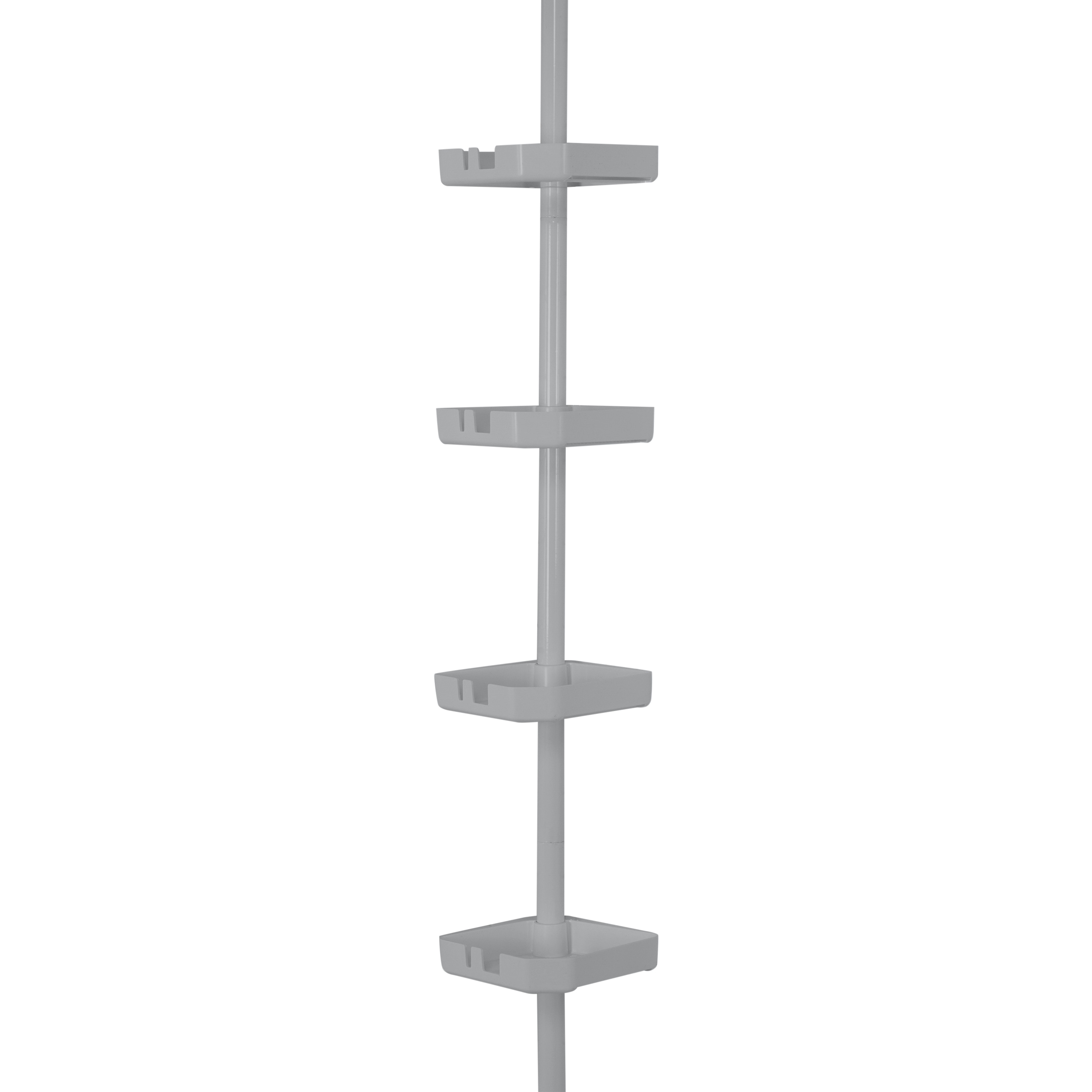 Bath Bliss 4 Tier Corner Shower Organizer Caddy in Grey