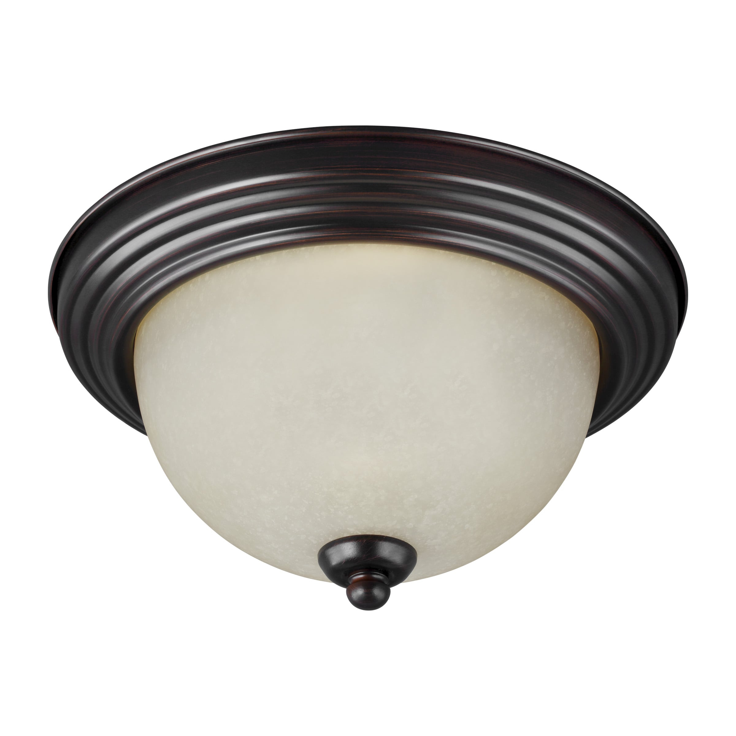 Geary Bronze 3-Light LED Flush Mount with Amber Scavo Glass