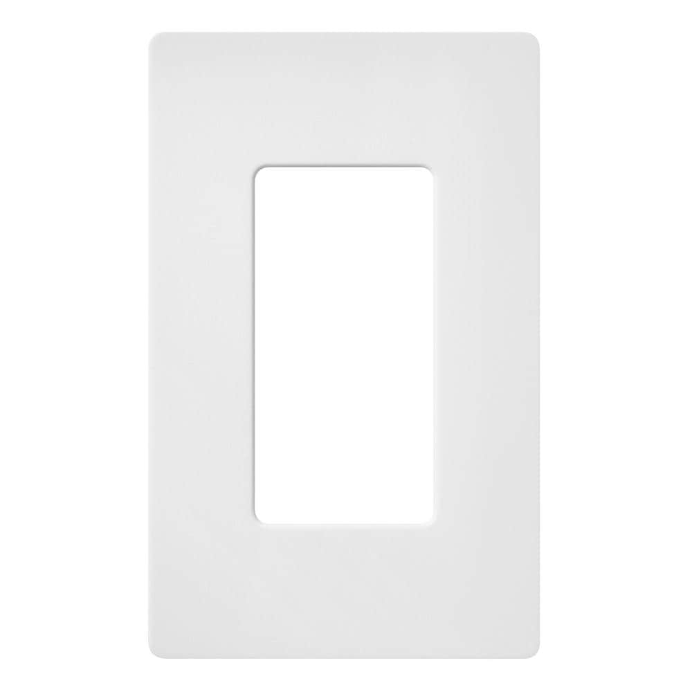Snow White Plastic Screwless Single Gang Wall Plate