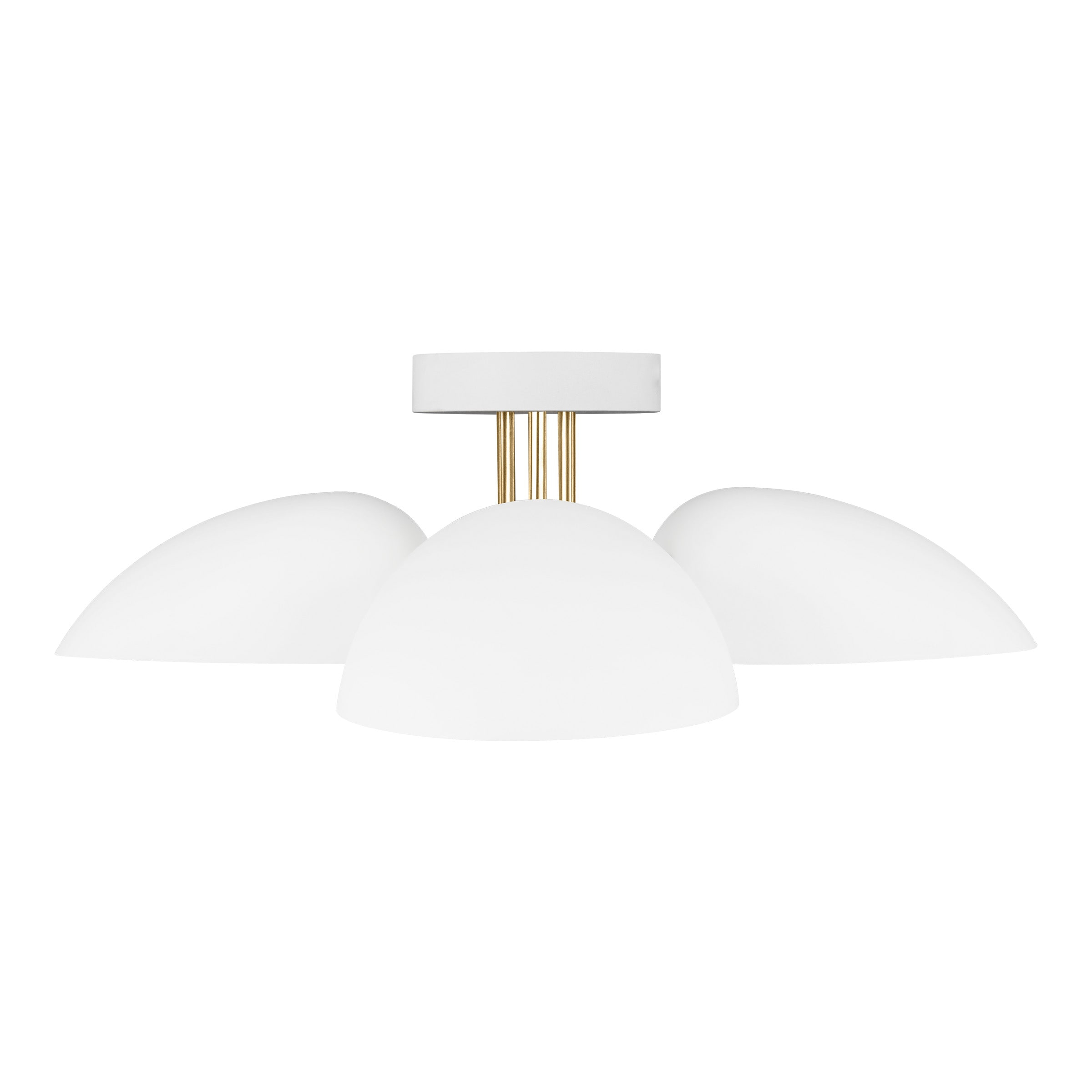 Ellen DeGeneres Matte White Brass 3-Light Indoor/Outdoor Bowl Pendant