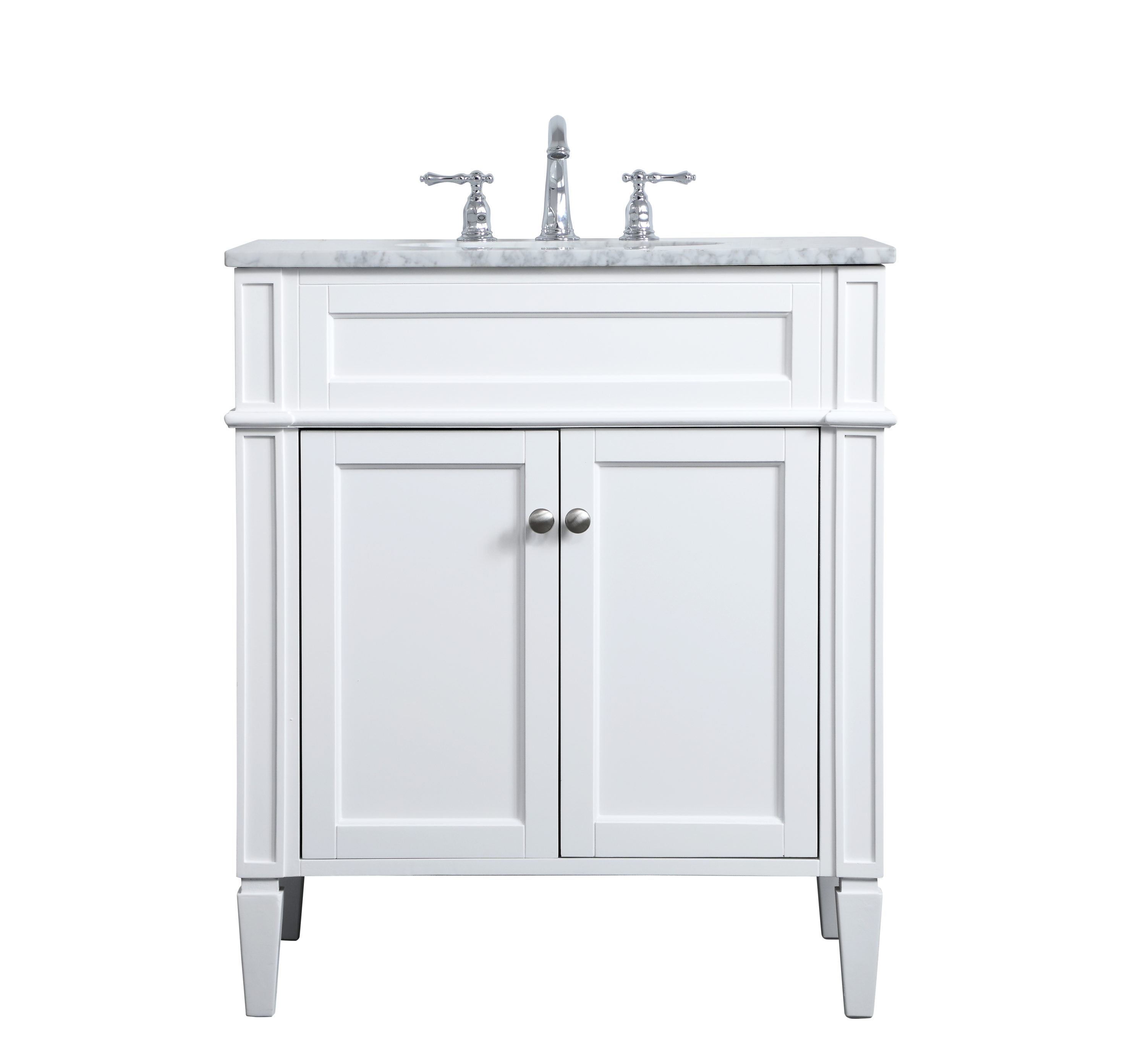 30 inch single bathroom vanity in White