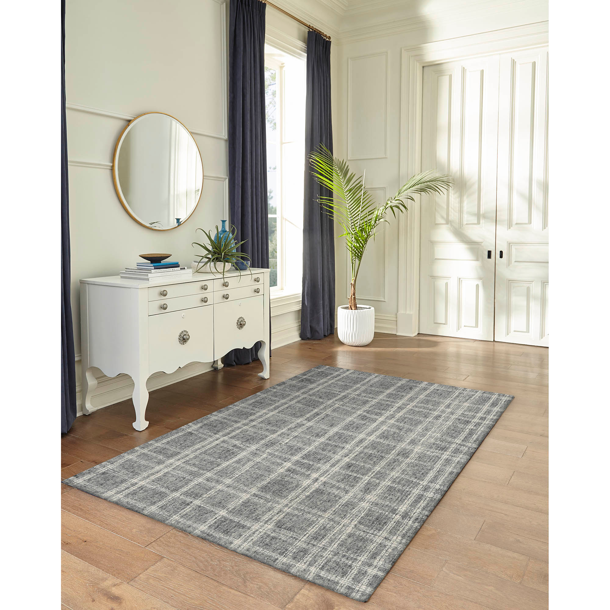 Liora Manne Savannah Mad Plaid Indoor Area Rug 100% Wool Hand Tufted Flannel