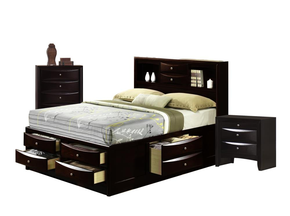 Picket House Furnishings Madison 3PC Queen Storage Bedroom Set in Mahogany