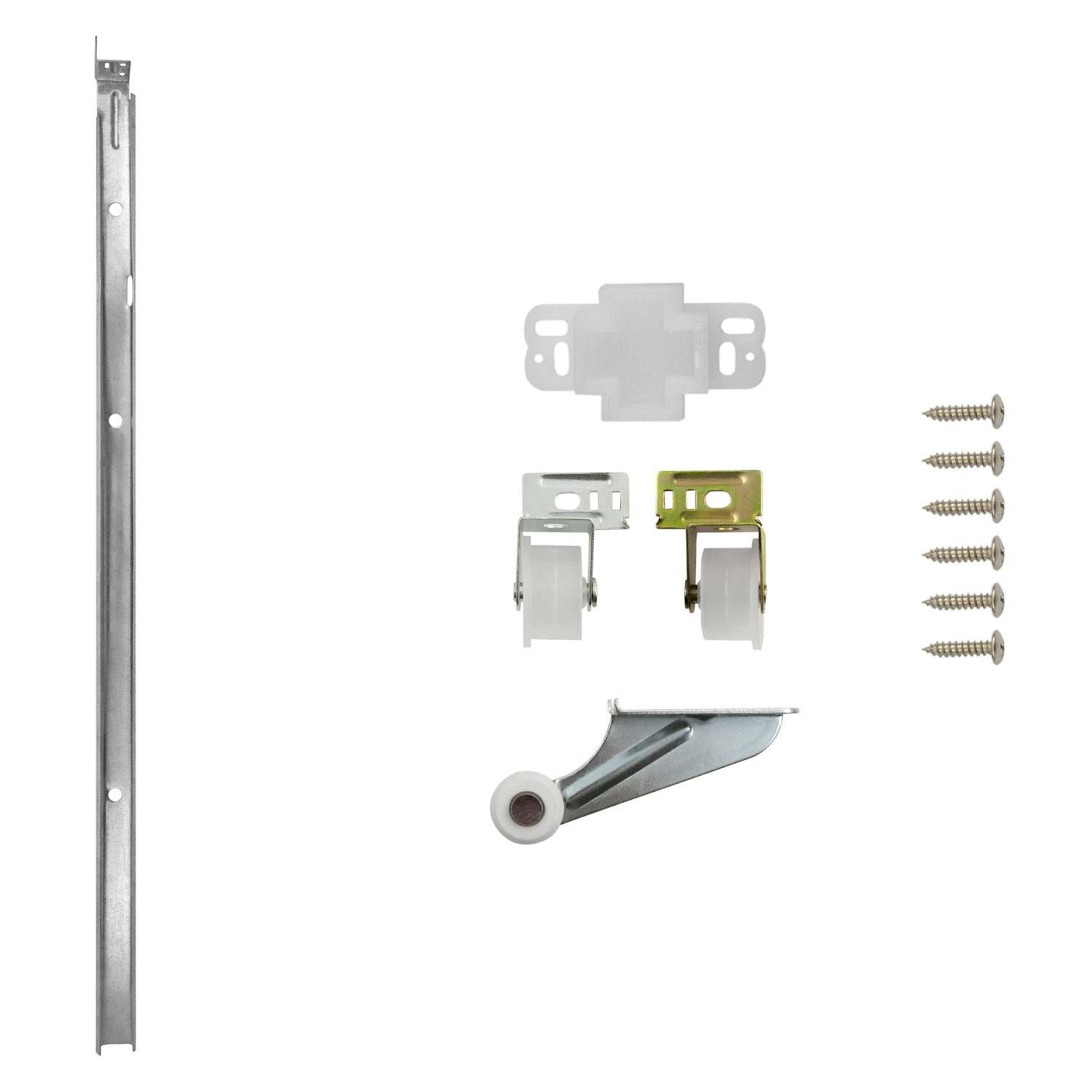 Drawer Slide Center Mount Mono Rail 3/4 Extension Adjustable Length Cadmium Finish (10 Pack)