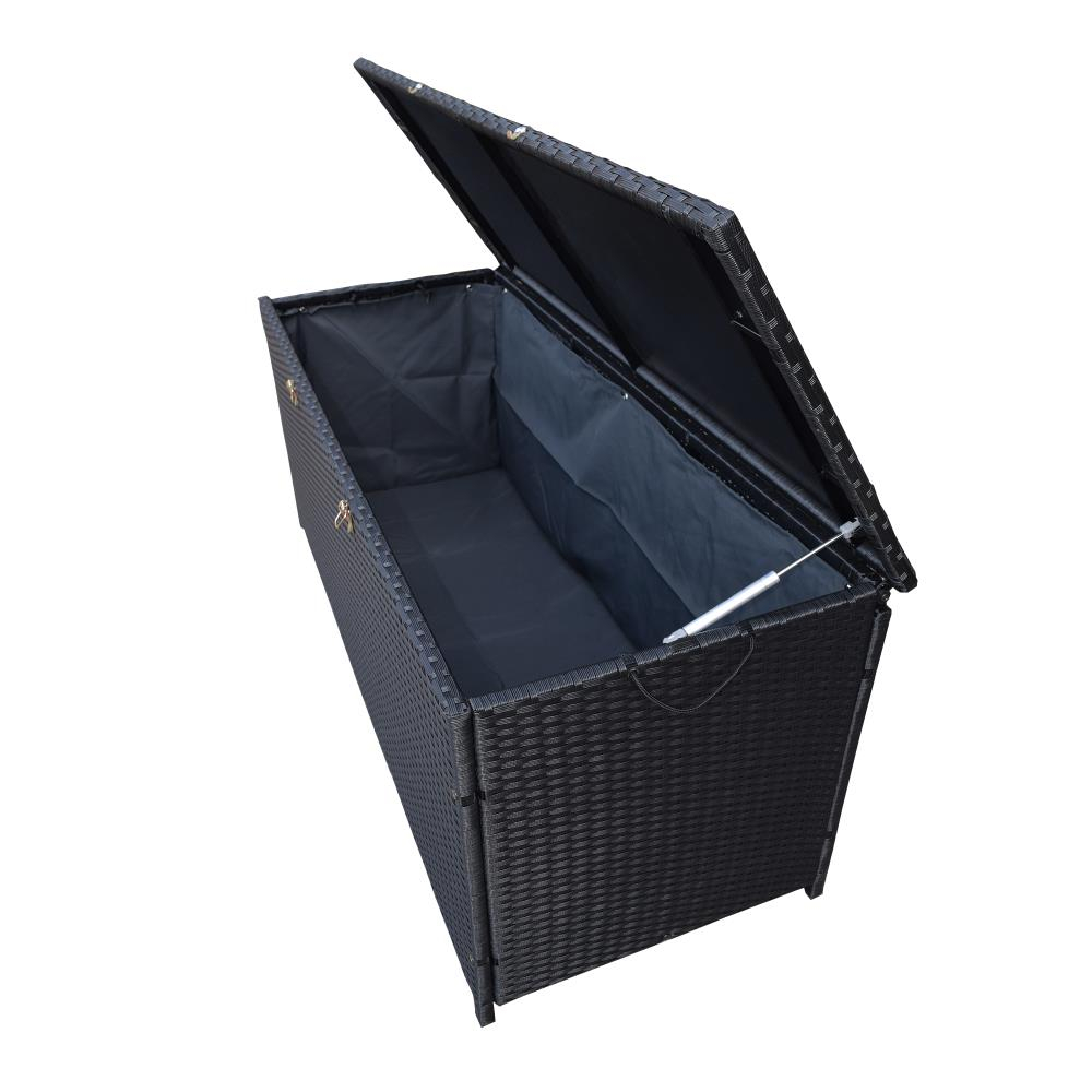 Oakland Living Indoor and Outdoor 113 Gallon Wicker Storage Bin with Metal Frame