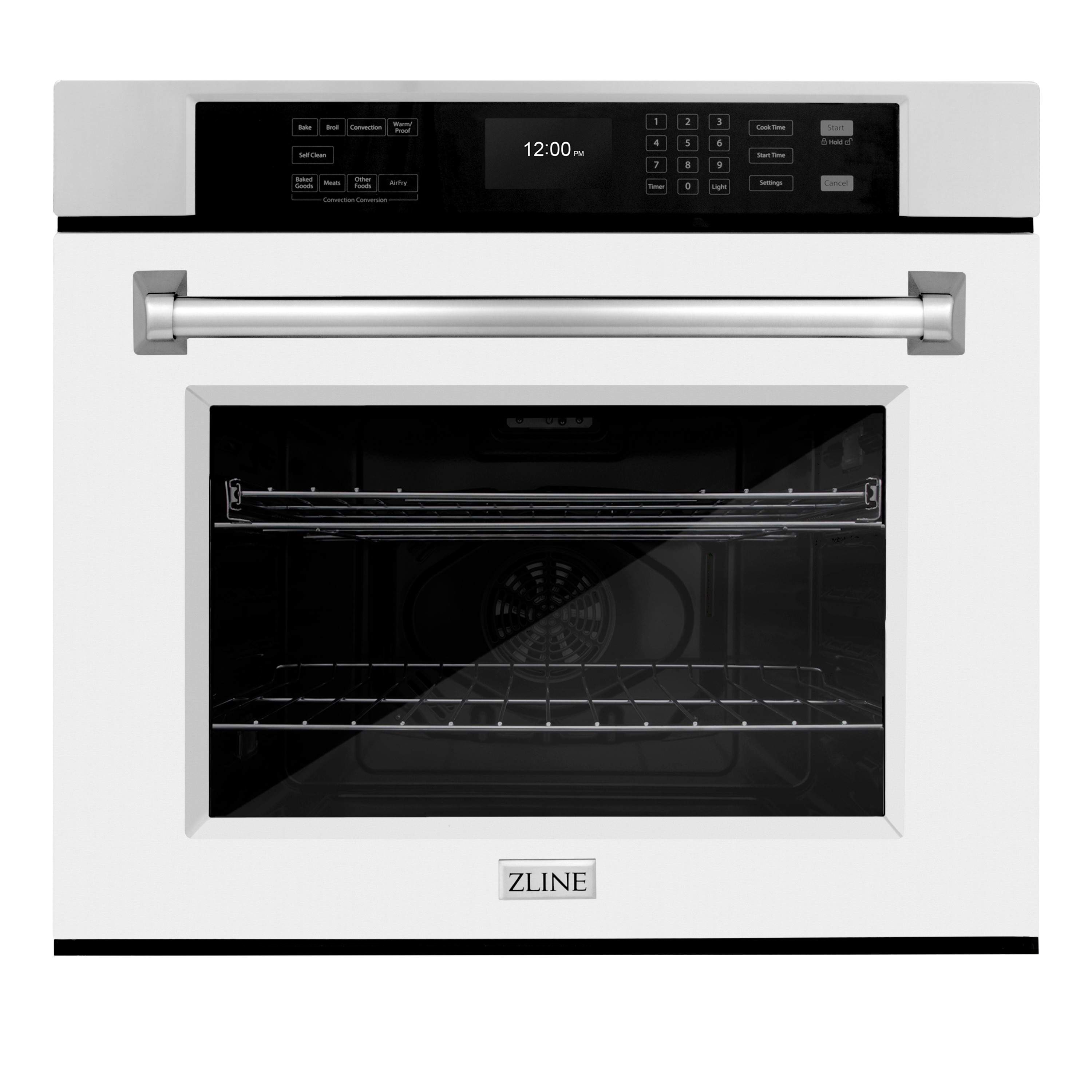 30-Inch Stainless Steel and Matte White Convection Wall Oven