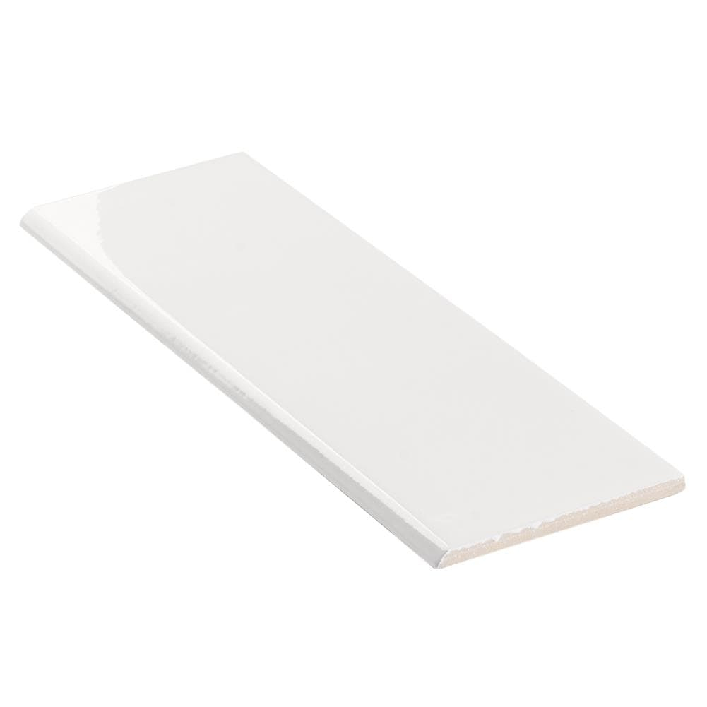 Artmore Tile Abbey Road White Polished Porcelain Bullnose Tile
