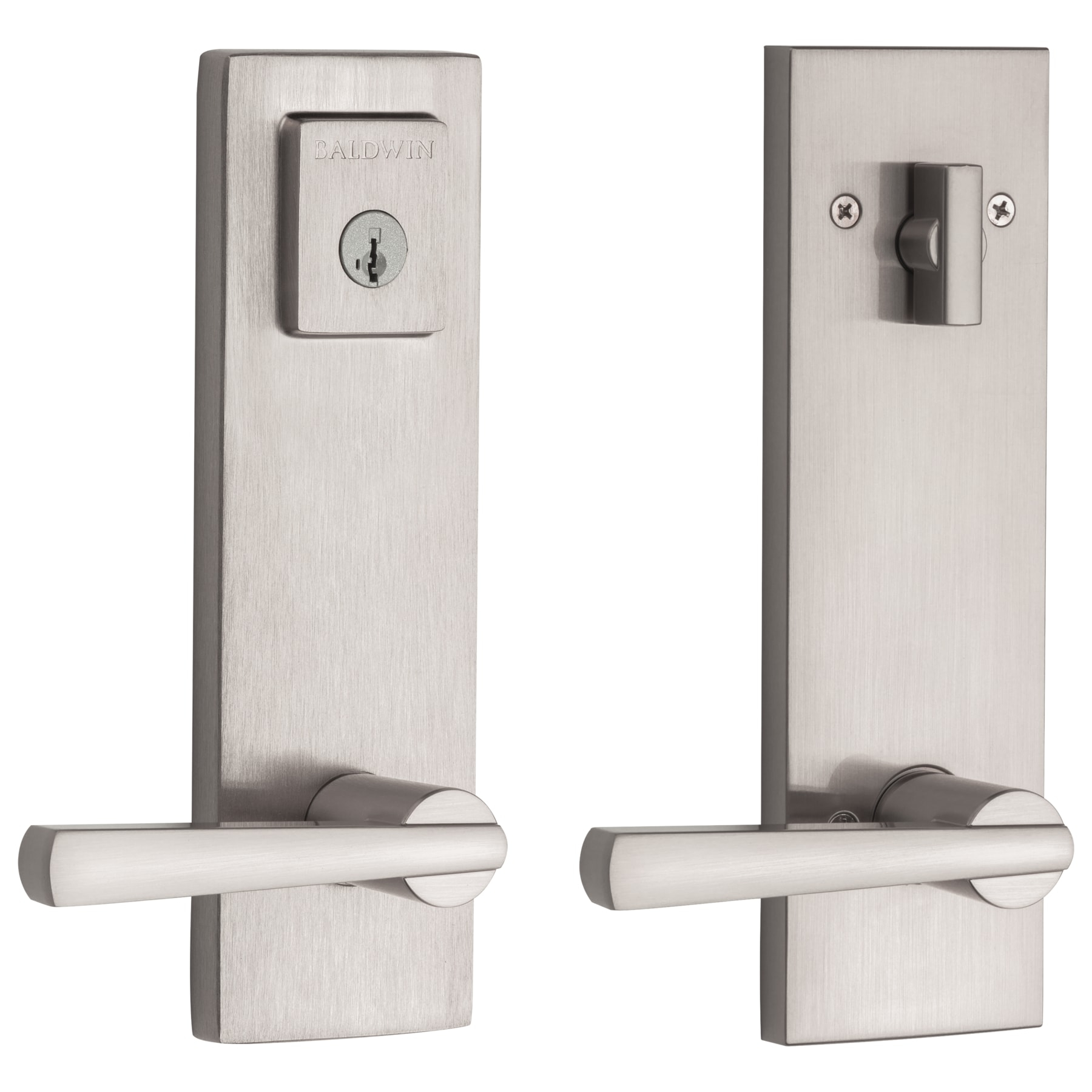 183SPExSPL SQR 15 SMT RCAL RCS CP Spyglass Entrance with Spyglass - Satin Nickel