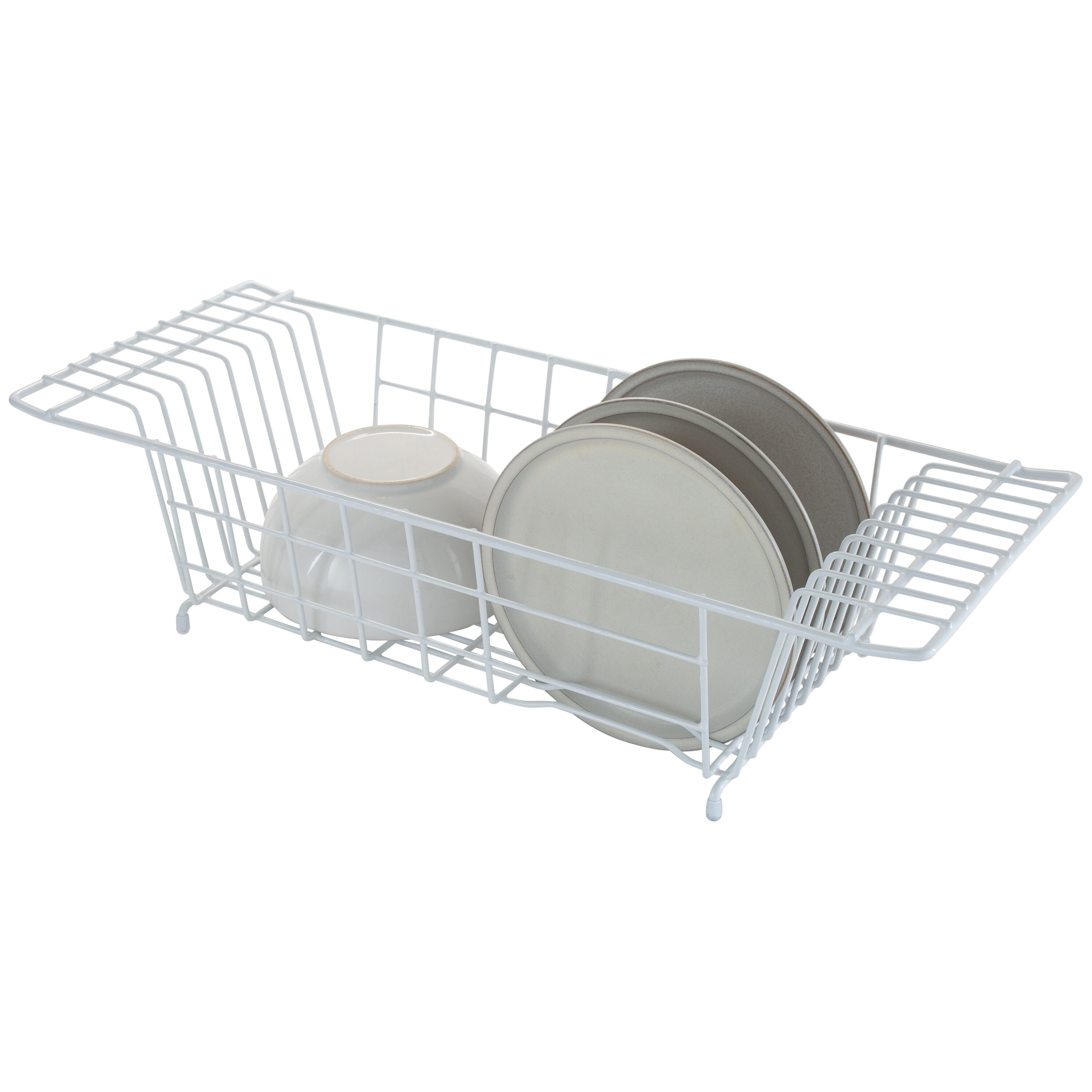 Over the Sink White Dish Rack