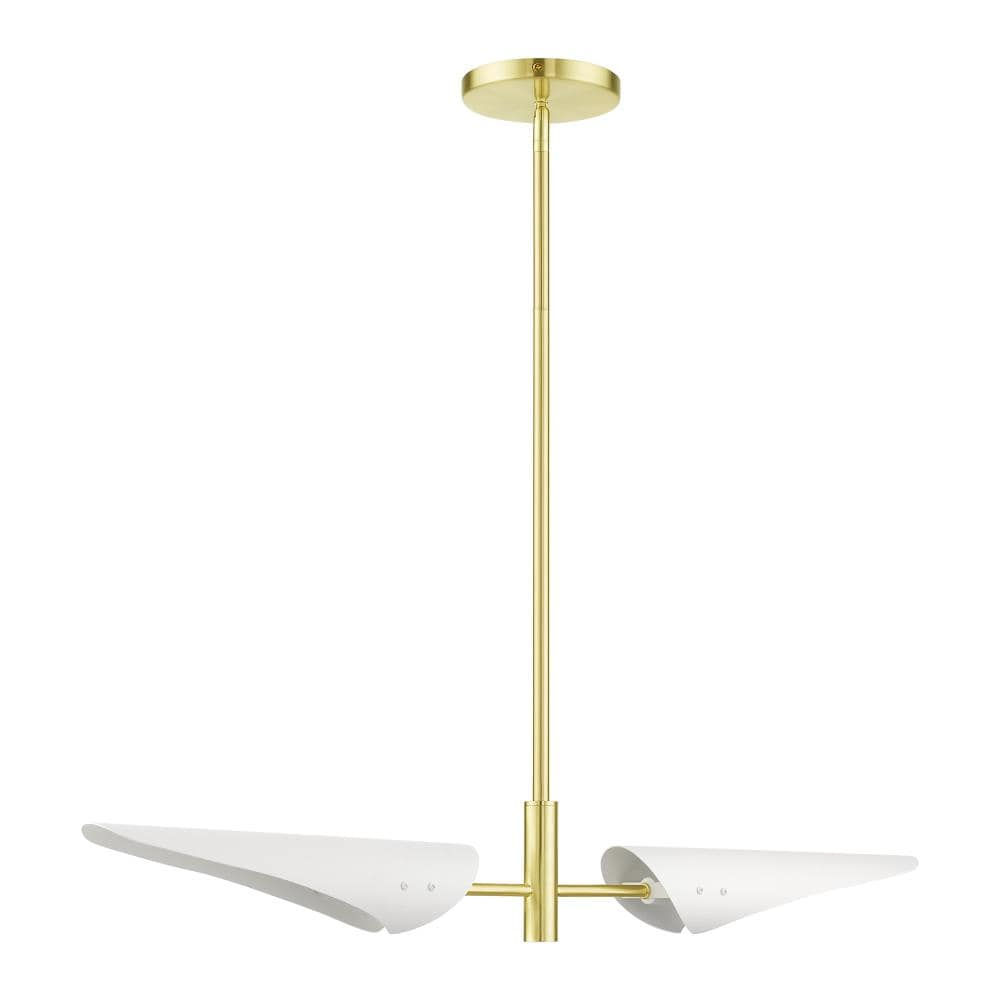 Livex Lighting Capistrano 2 - Light Chandelier in  Satin Brass