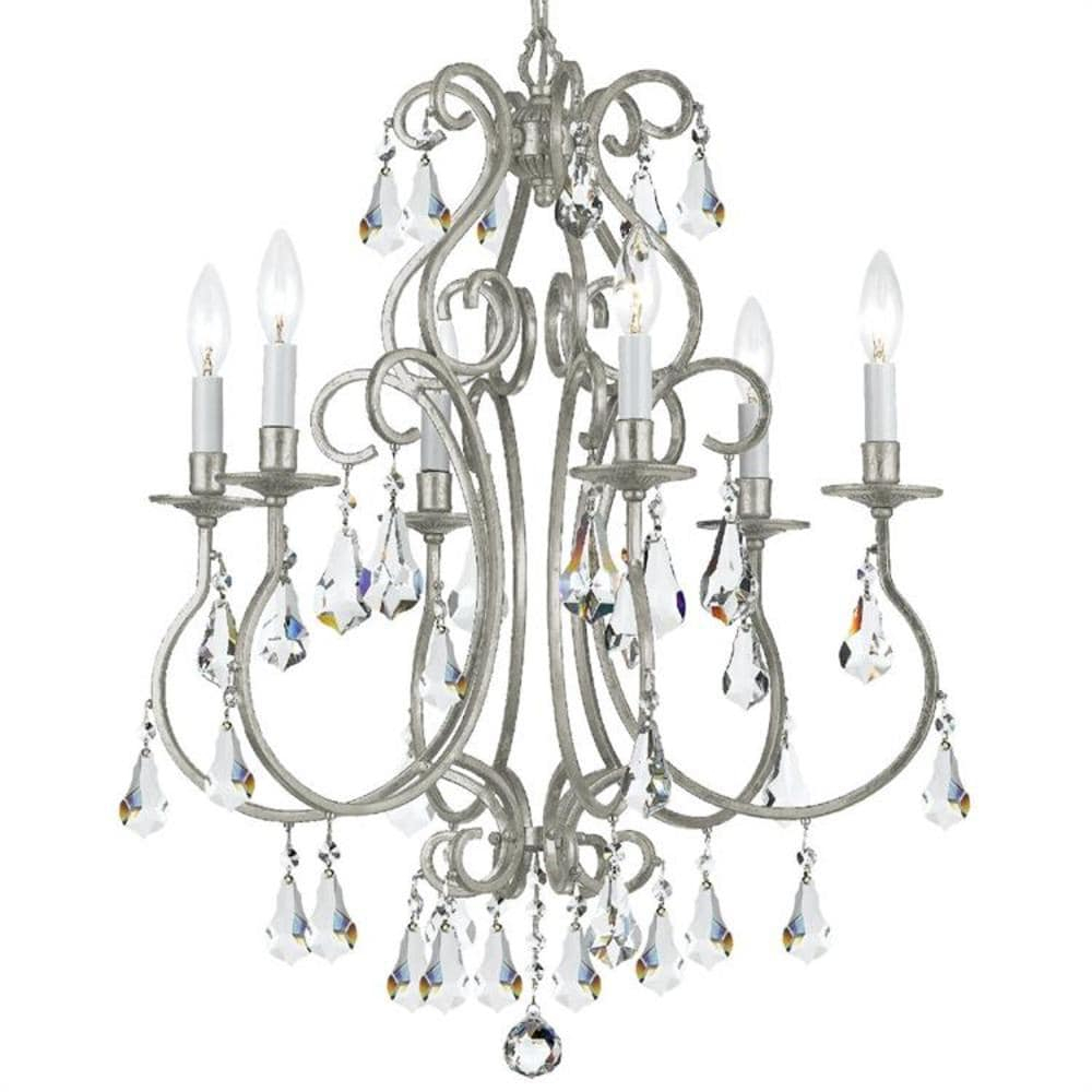 Crystorama Lighting Ashton 6 - Light Chandelier in  Olde Silver