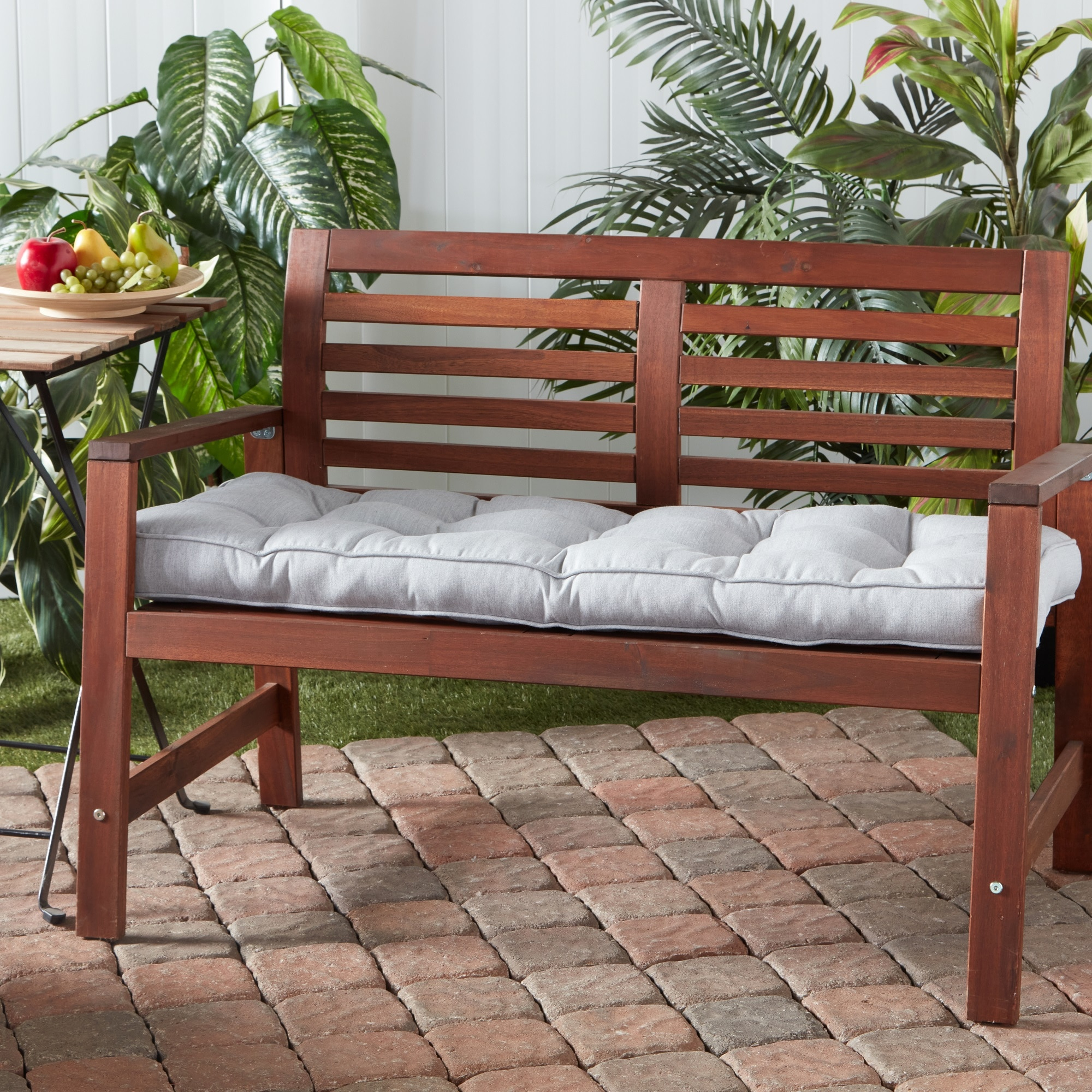 Sunbrella Canva Granite 51 x 18 in. Outdoor Bench Cushion by Greendale Home Fashions