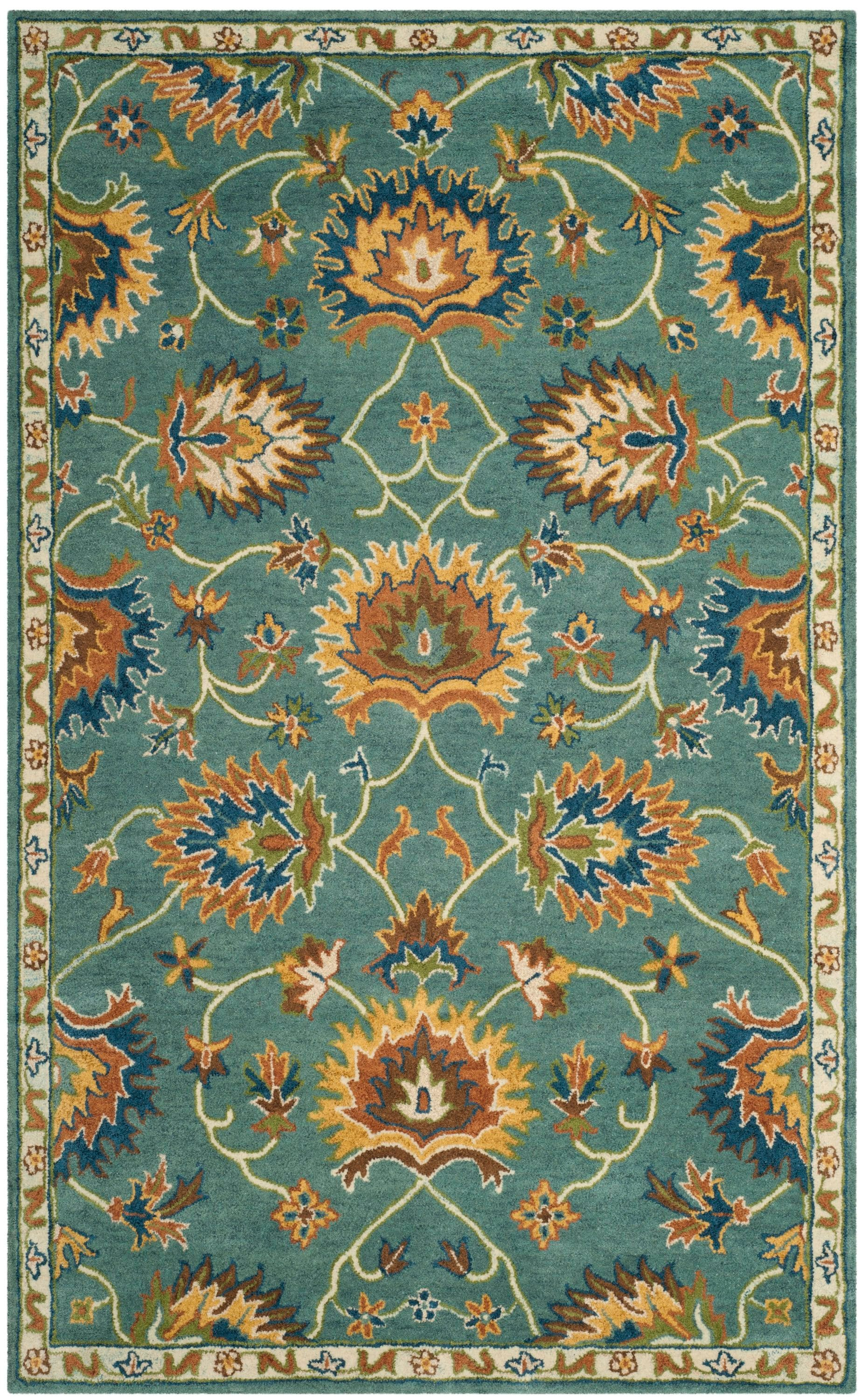 SAFAVIEH Heritage Odran Oriental Wool Area Rug, Light Blue, 5' x 8'