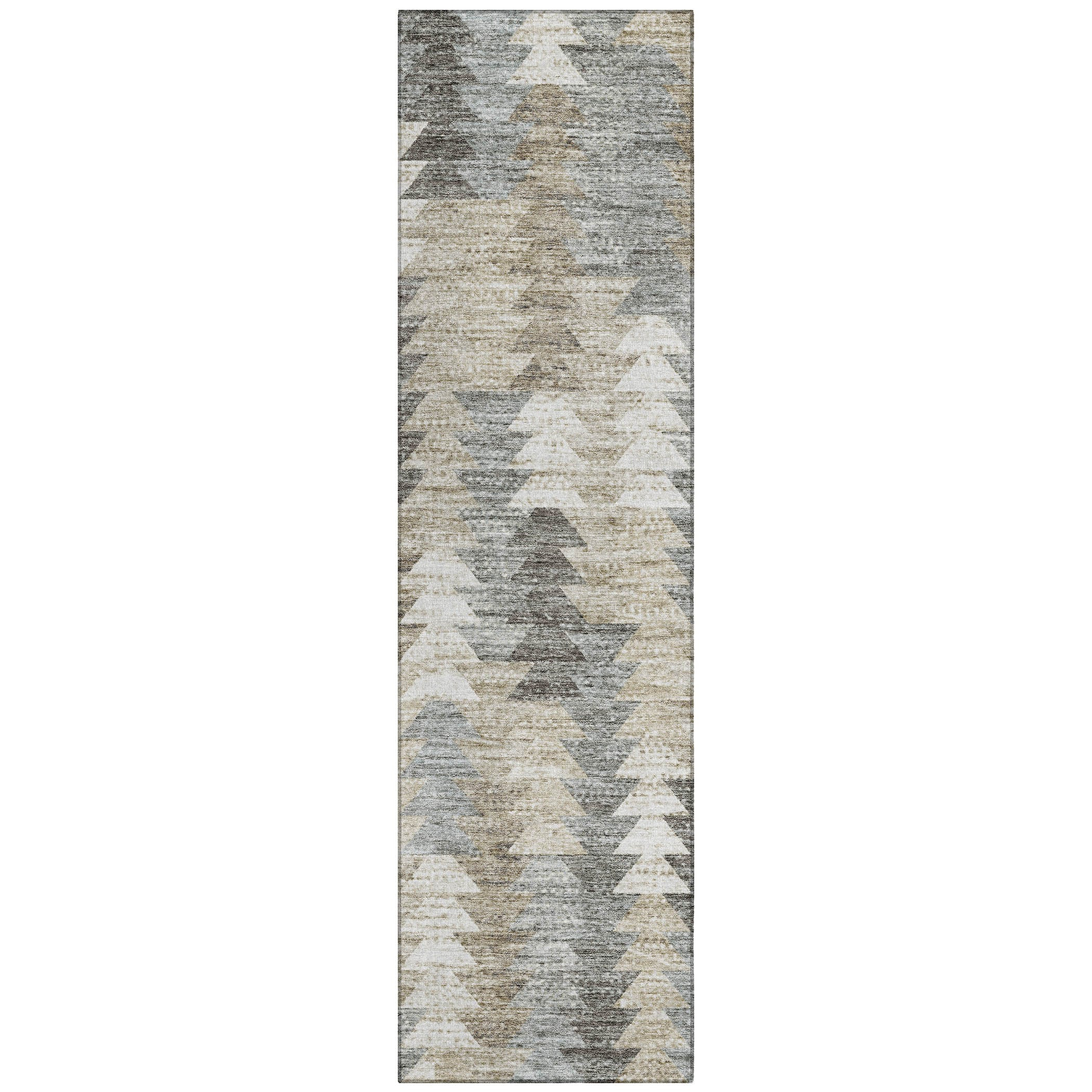 Addison Rugs Chantille ACN632 Taupe 2'3" x 7'6" Indoor Outdoor Hallway Runner Rug, Stain Resistant Washable Kitchen Area Carpet for Bathroom, Laundry and Bedroom Rug