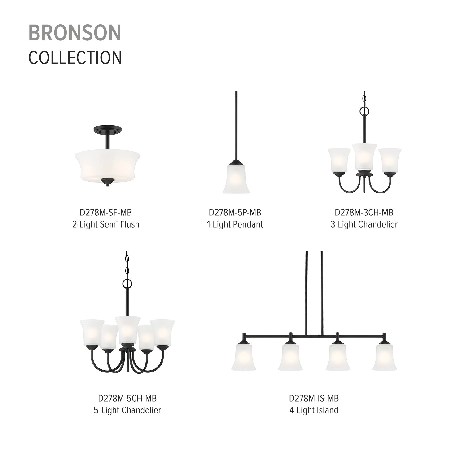 Bronson Transitional 12" Matte Black Semi-Flush Mount with Frosted Glass