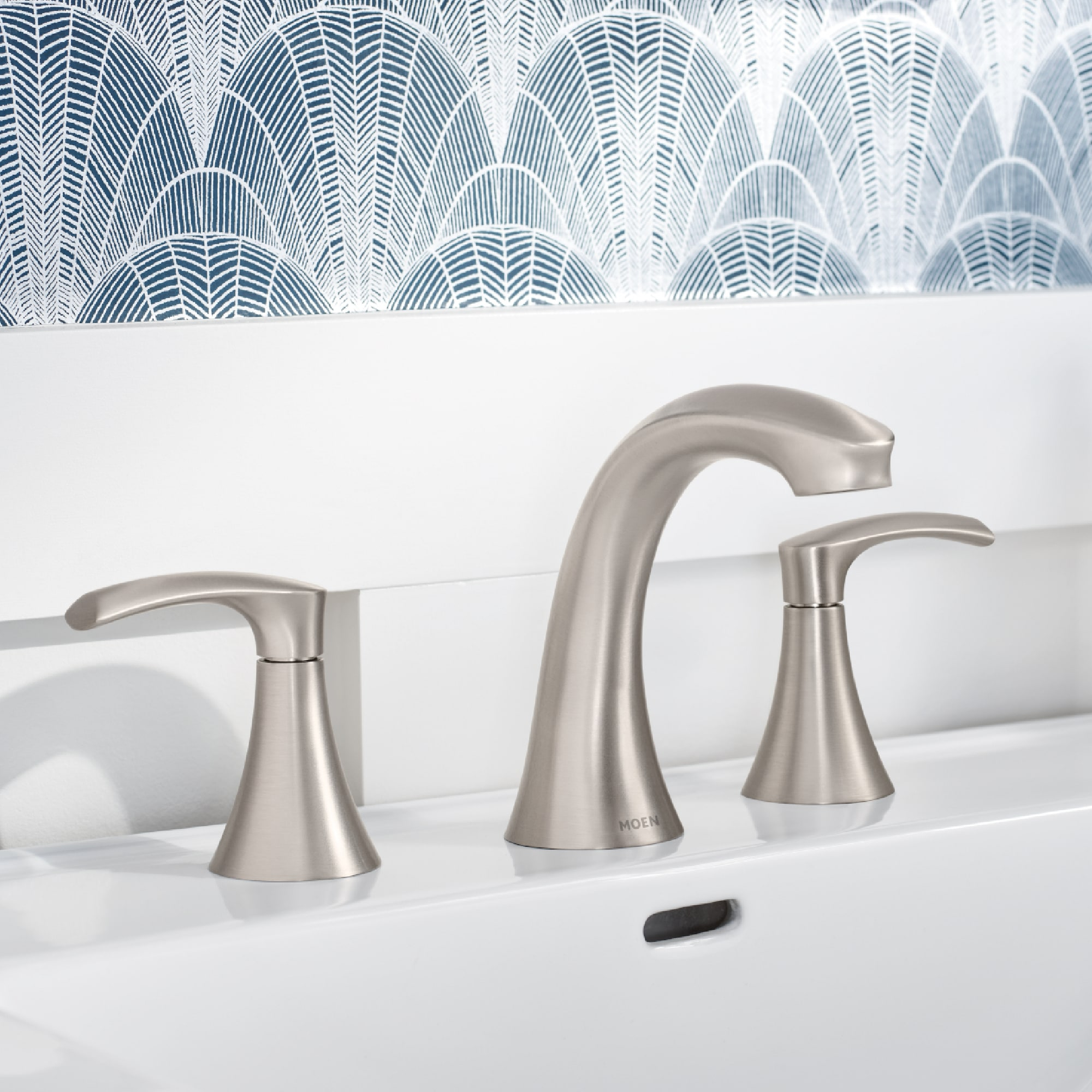 Graeden Transitional Brushed Nickel 2-Handle High-Arc Bathroom Faucet