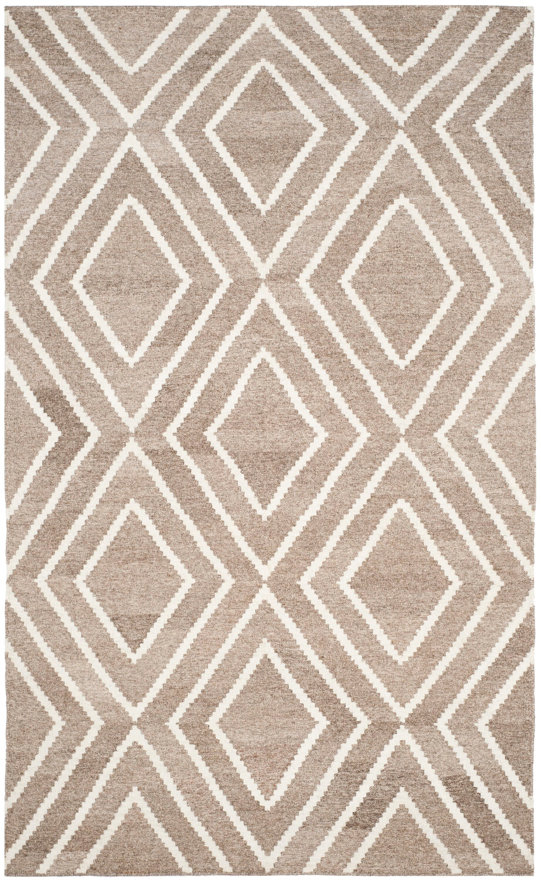 Kilim KLM516 Hand Woven Area Rug - Grey/Ivory - 5'x8' - Safavieh.