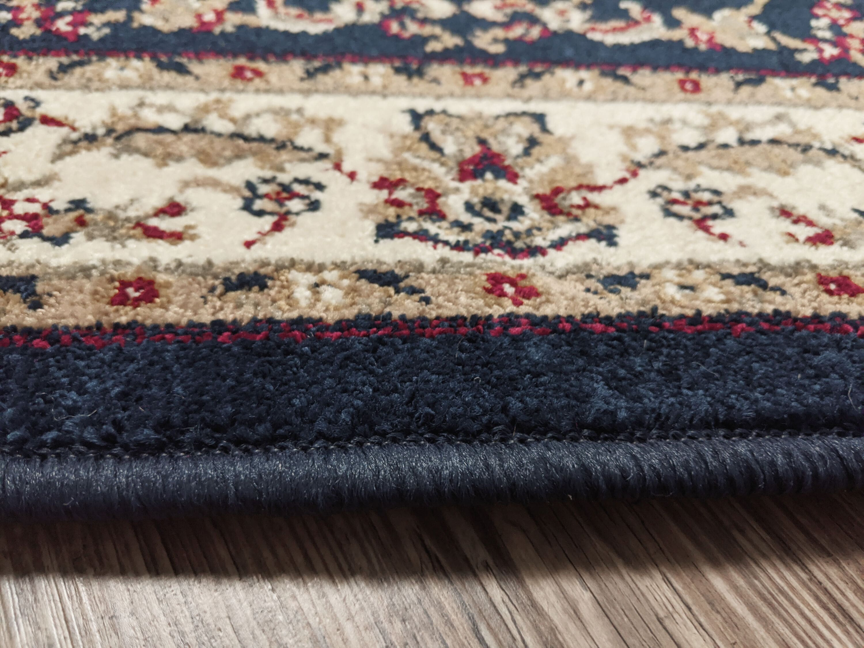 Radici Usa Como Area Rug 1596 Navy Blue Italian Bordered 7' 9" x 11' Rectangle