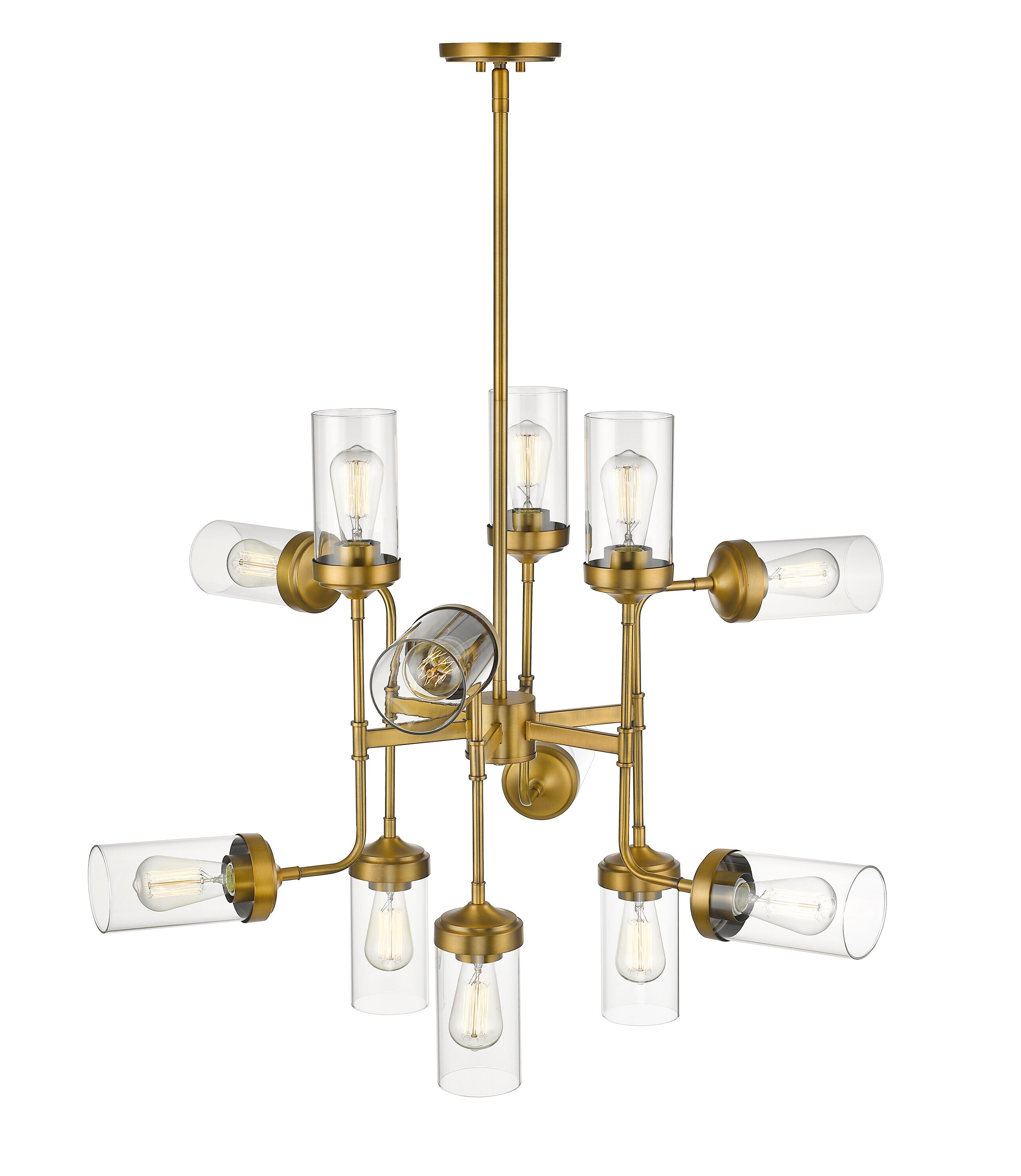 Z Lite 617-12FB 27.75 x 36 in. 12 Light Pendant, Foundry Brass