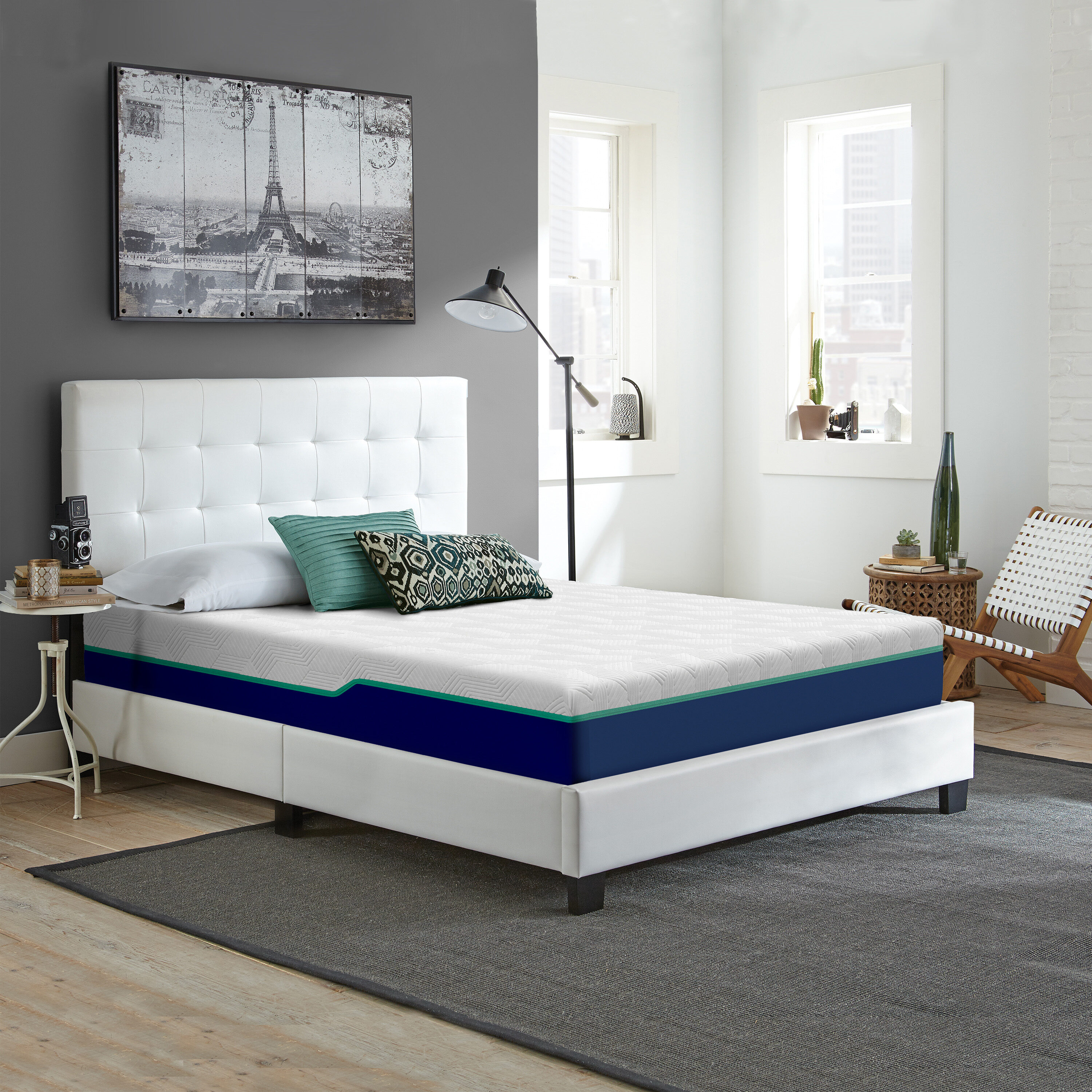 Boyd Sleep Hampshire 10" Hybrid Memory Foam and Pocket Spring Mattress, Medium Firm, Adult, Twin