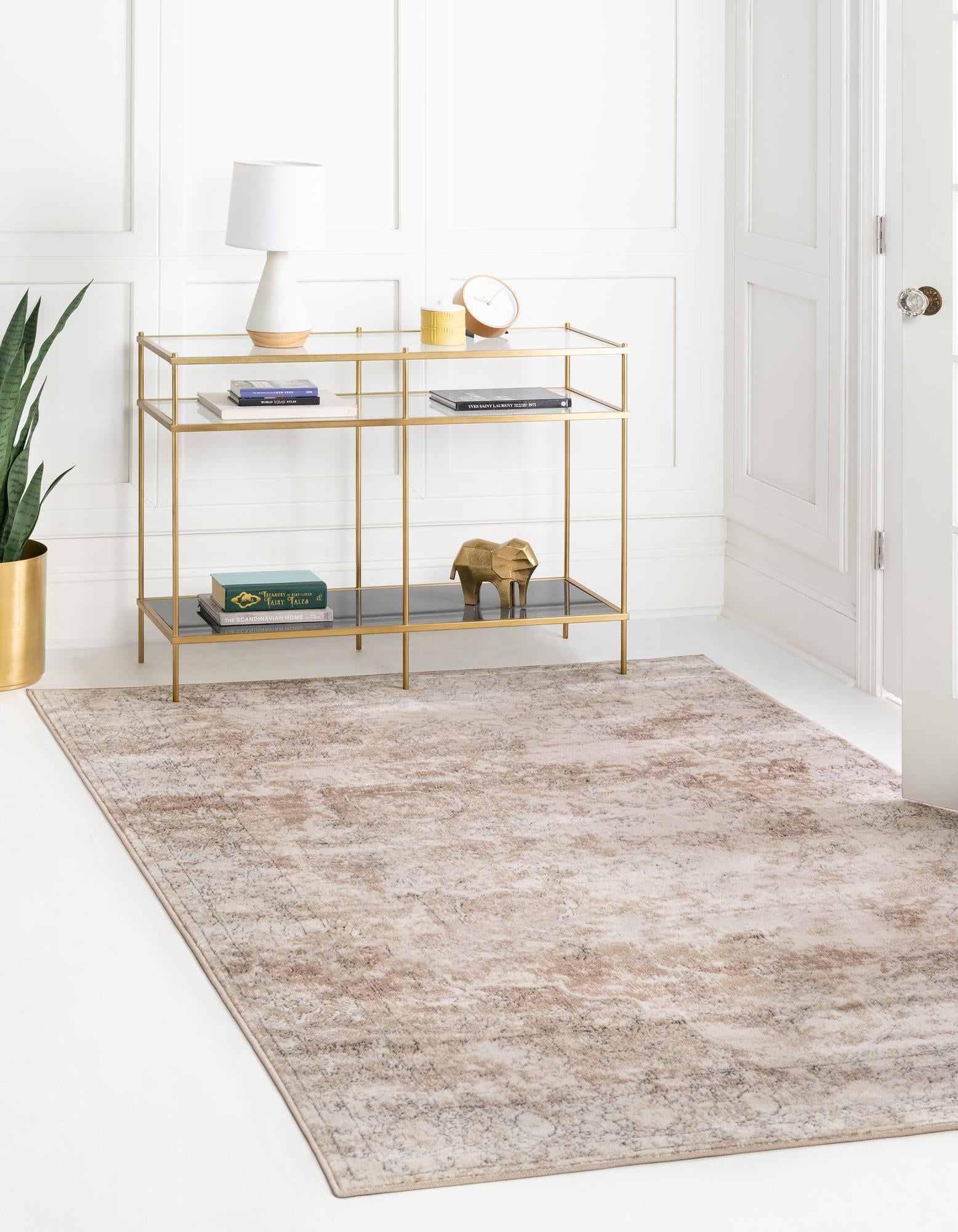 Cozy Haven Geometric Gray & Ivory 8' x 10' Synthetic Rug