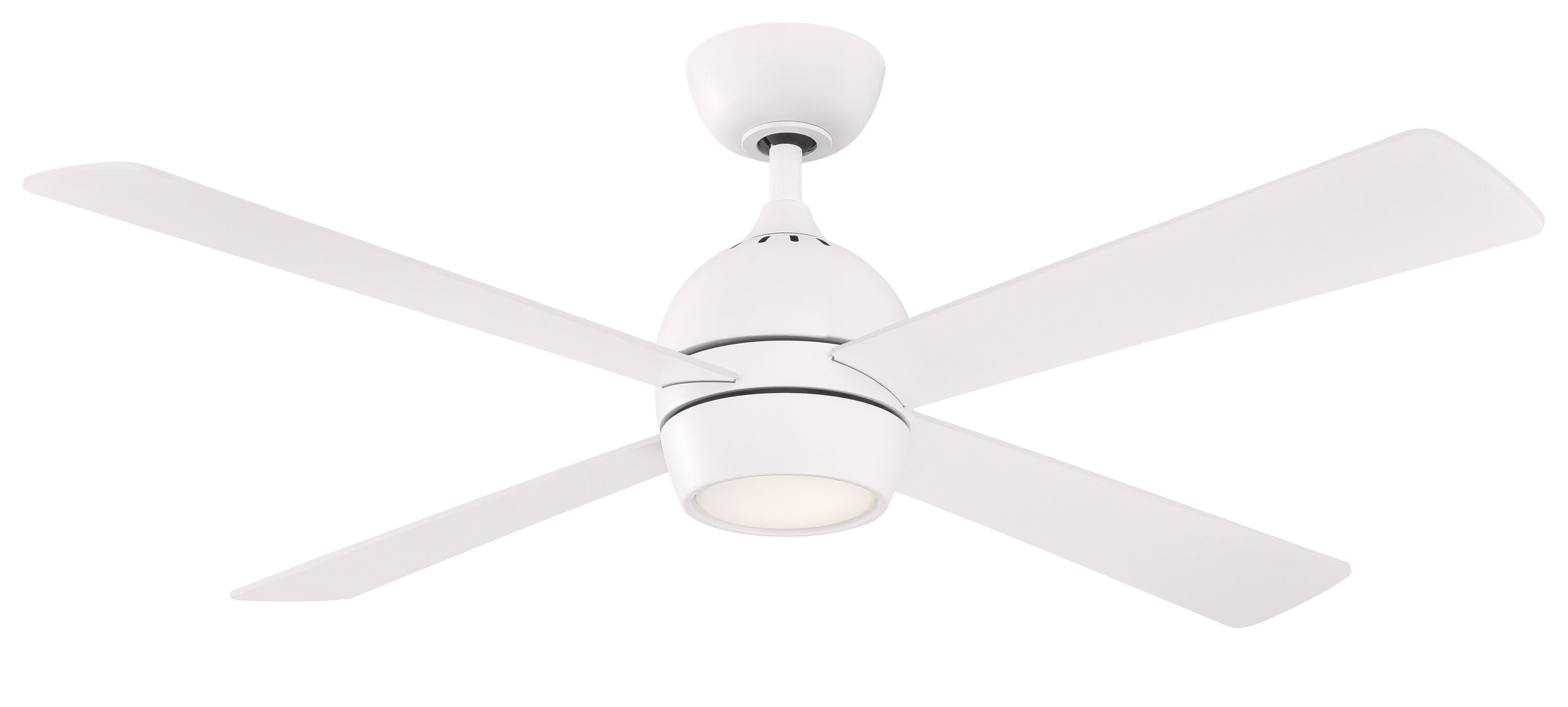 Fanimation Kwad 52 inch Indoor Ceiling Fan with LED Light Kit - Matte White