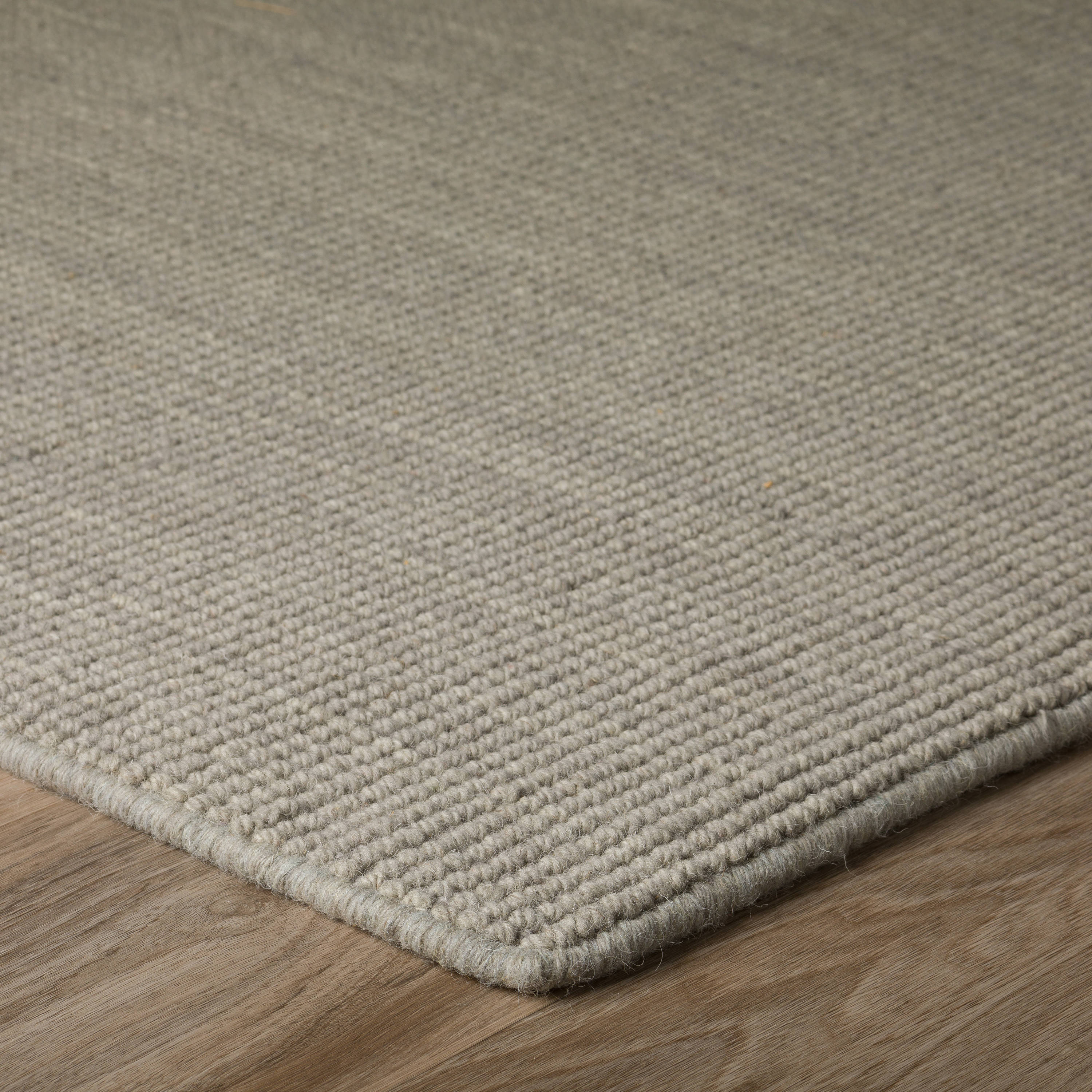 Addison Rugs Jaxon 4 x 6 (ft) Loomed Wool Grey Rectangular Indoor Solid Farmhouse/Cottage Area rug