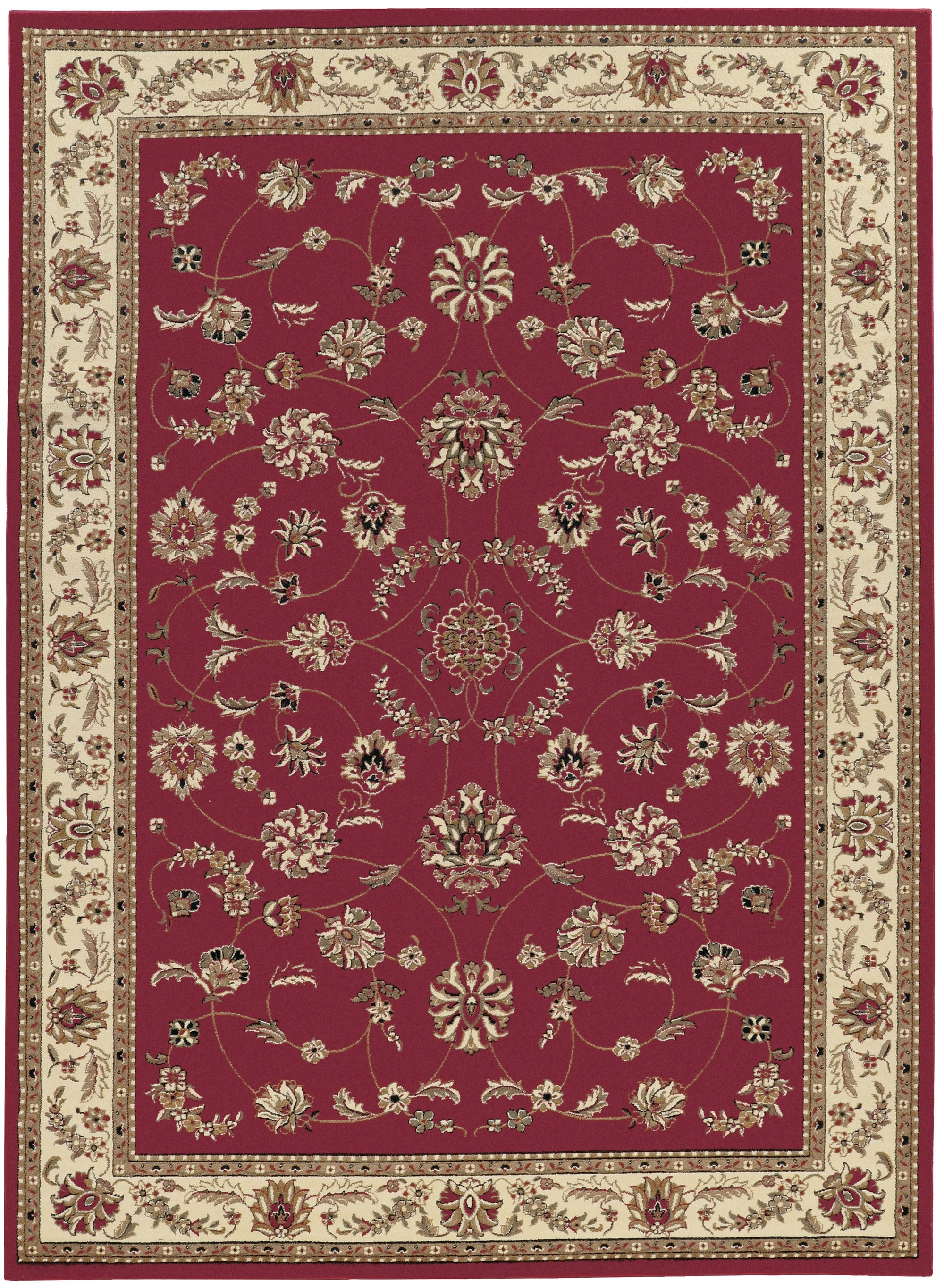 Radici Usa Como Area Rug 1596 Red Italian Bordered 3' 3" x 4' 11" Rectangle
