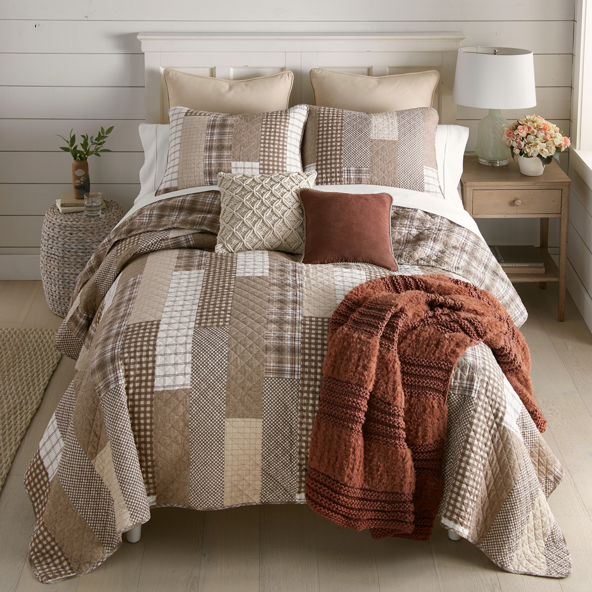 Donna Sharp Highland Plaid 2PC Cotton Twin Quilt Set