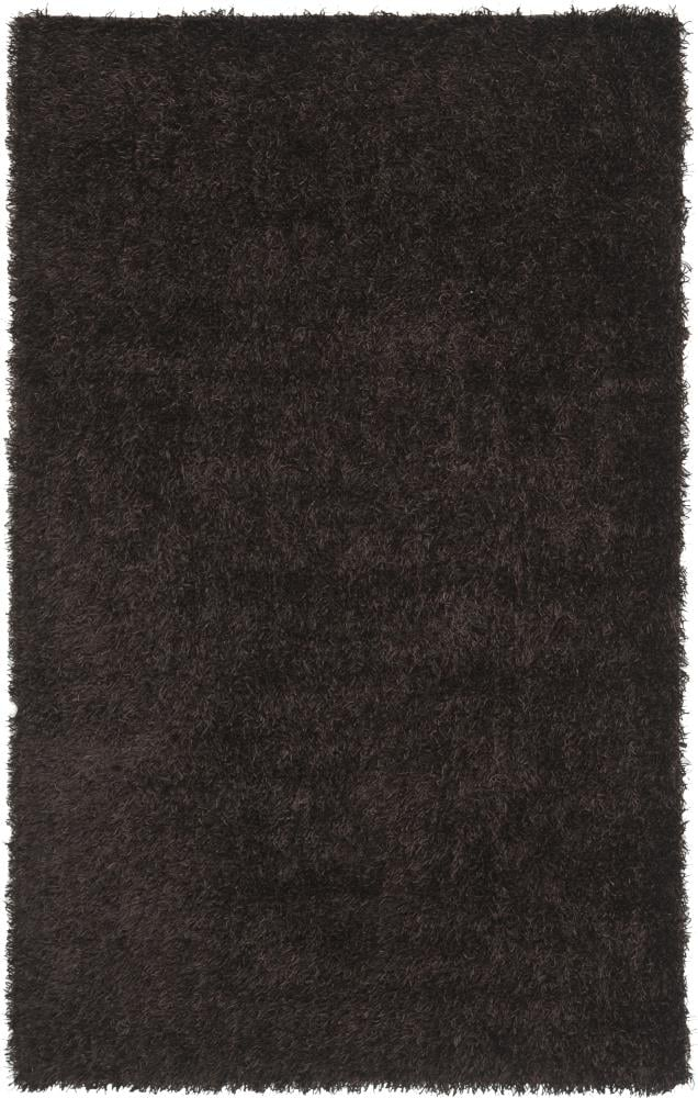 SAFAVIEH New Orleans Darius Solid Polyester Shag Area Rug, Chocolate, 5' x 8'