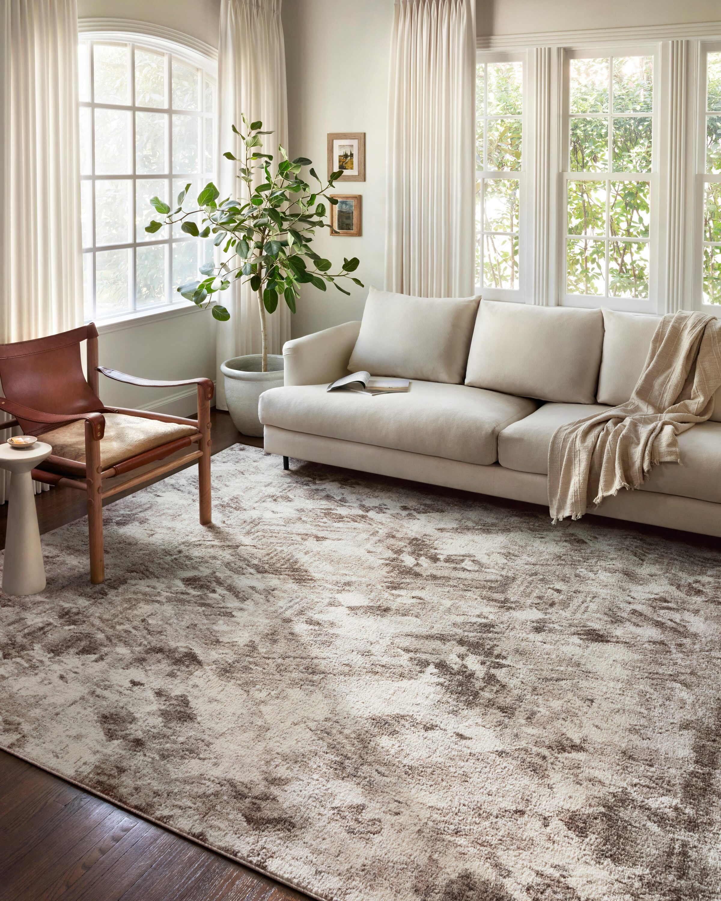 Loloi II Austen AUS-03 Abstract Natural / Mocha Area Rug 9'-3" x 13'-3"