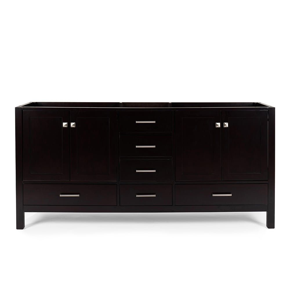 Ariel A073d-Bc Cambridge 72" Double Free Standing Vanity Cabinet Only - Brown