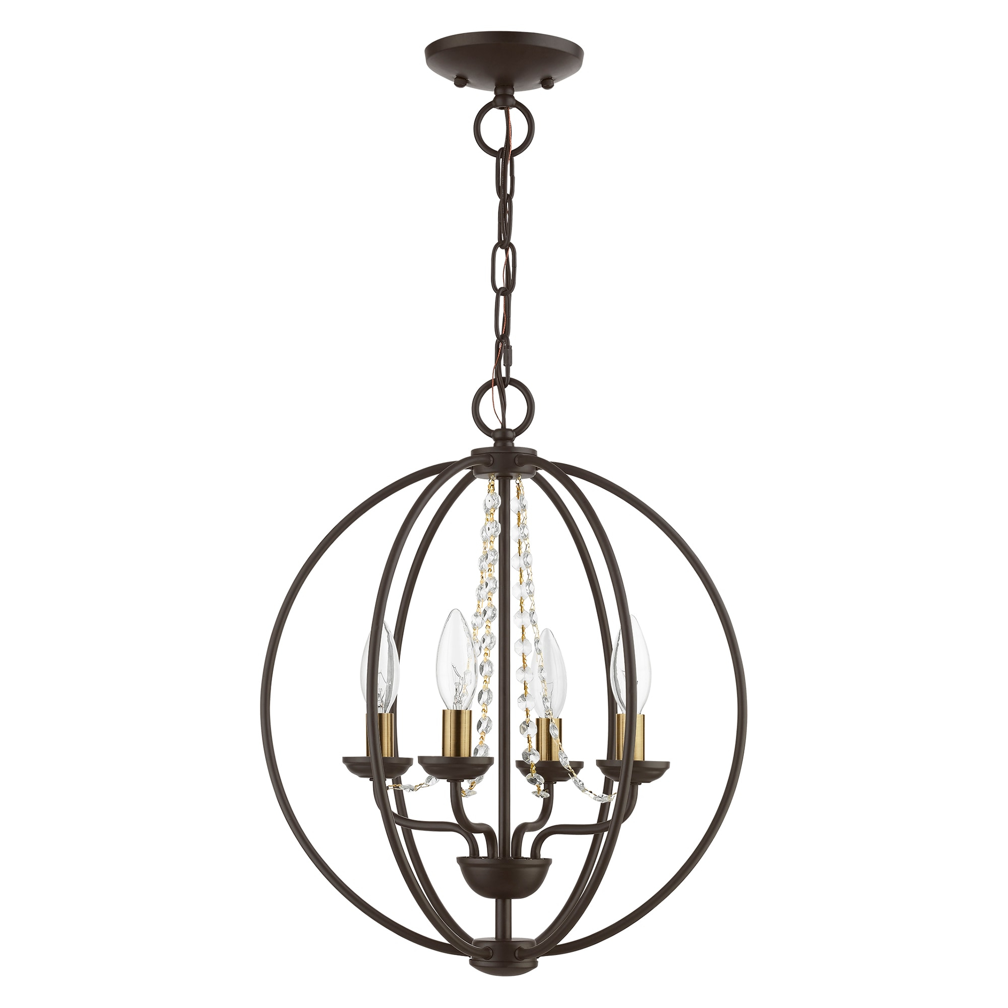 Livex Lighting Arabella 4 - Light Chandelier in  Bronze/Antique Brass