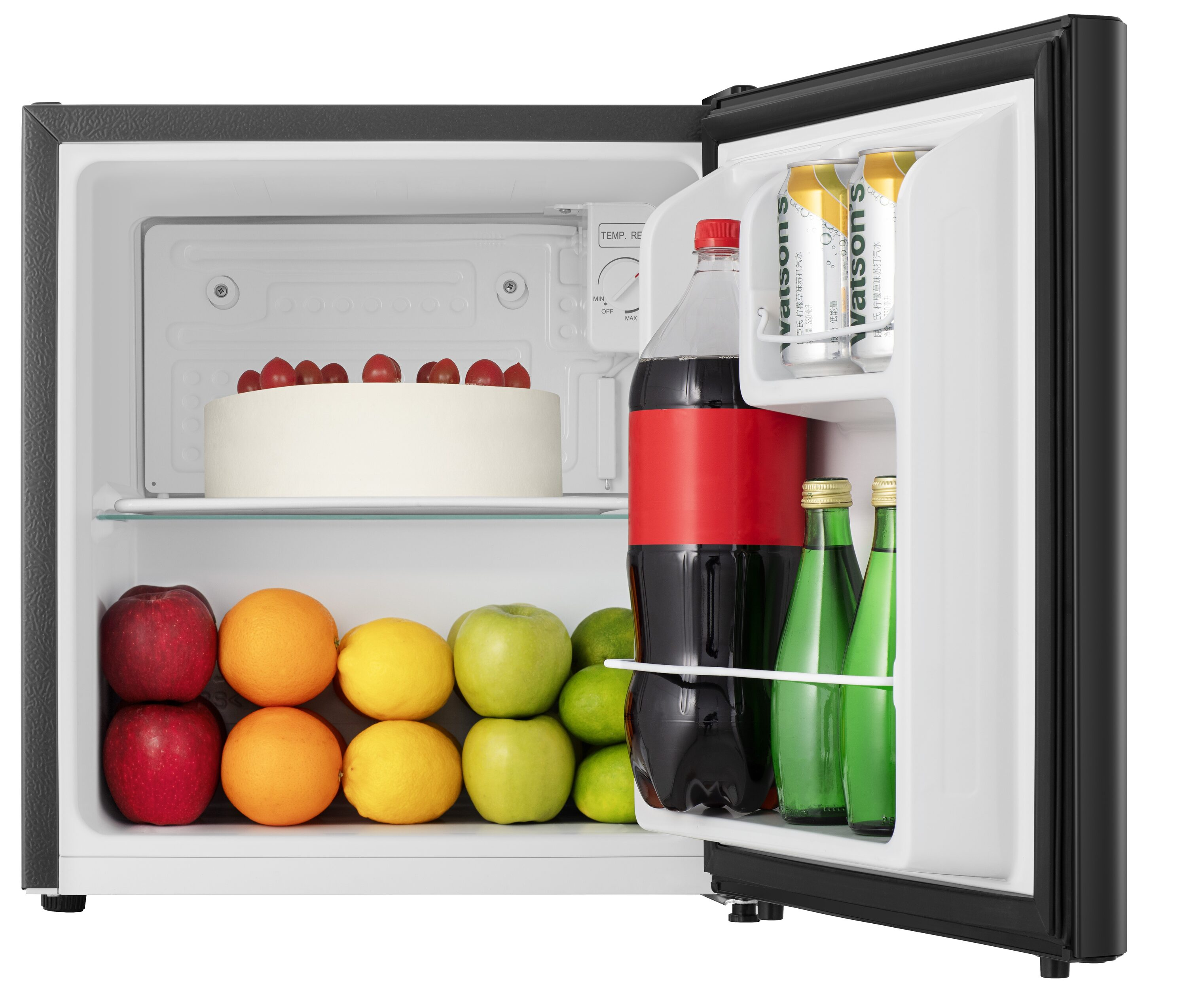Hisense 1.6 Cu ft Single Door Mini Fridge, Black, Energy Star, 1 Year Warranty, WMS017M6XBE New
