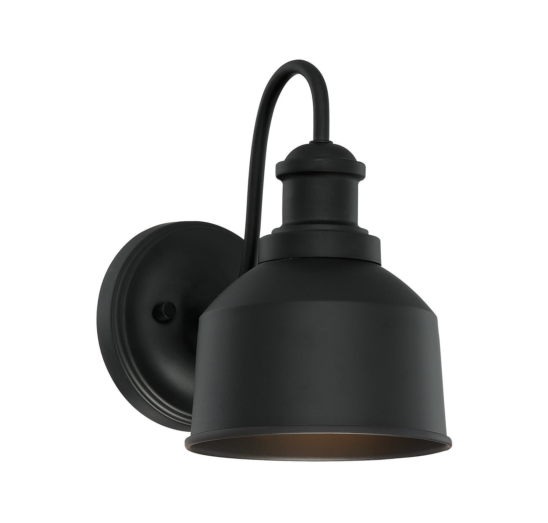 Trade Winds Lighting 1-Light Wall Sconce In Matte Black