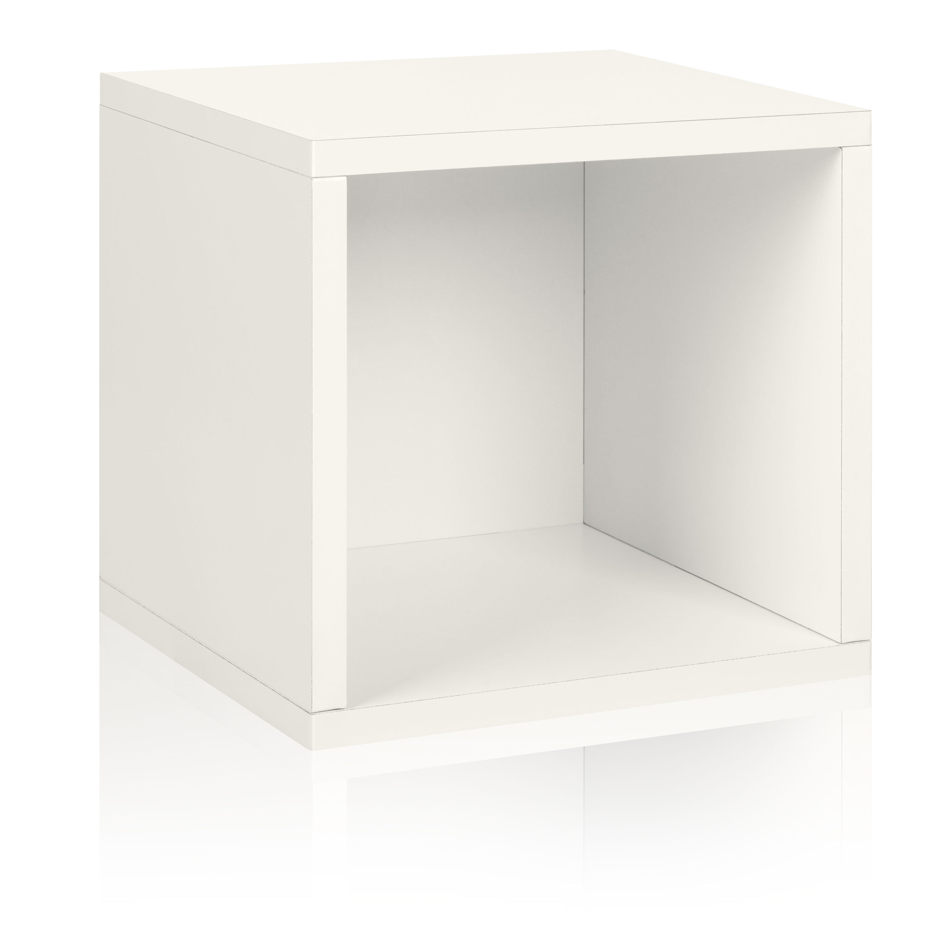 Way Basics Eco Stackable Storage Cube and Cubby Organizer, White