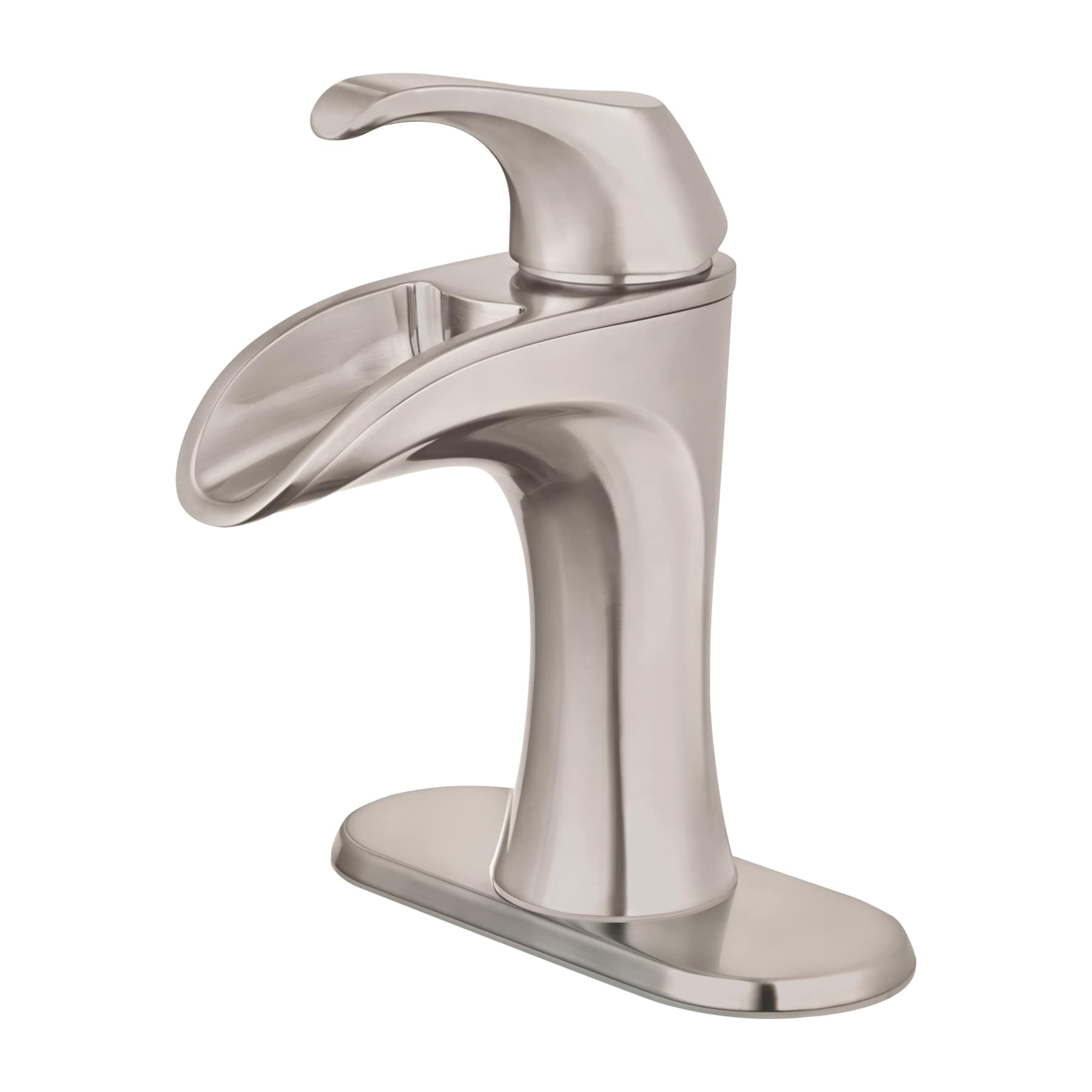 Pfister Brea Bathroom Sink Faucet, Single Control, 1-Handle, Single Hole, Brushed Nickel Finish, LF042BRKK