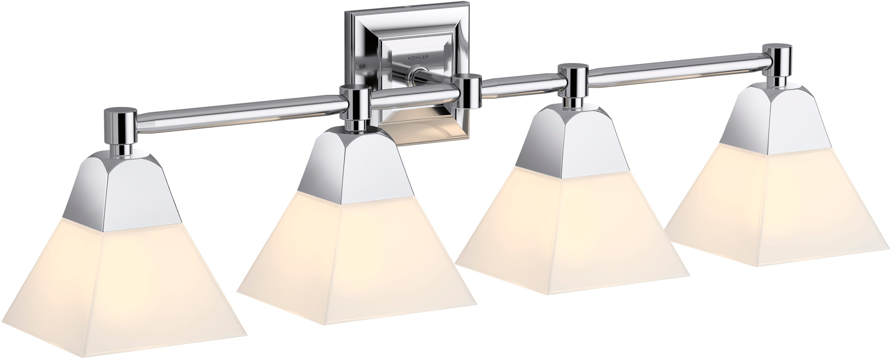Elegant Crown Molding Inspired 4-Light Polished Chrome Sconce