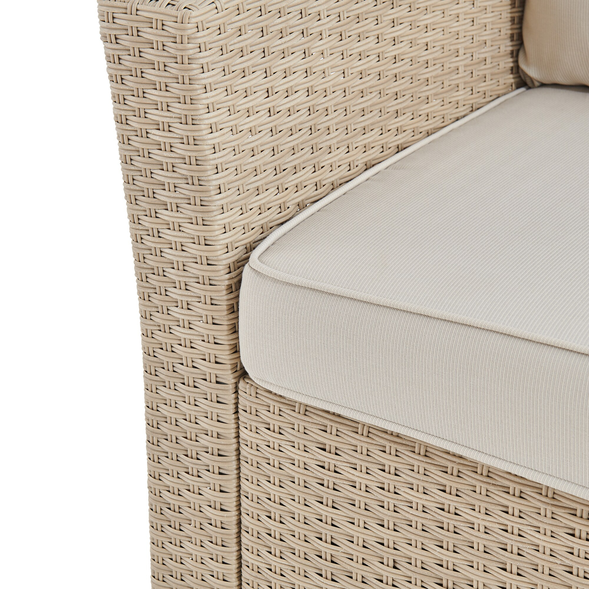 Alaterre Canaan Cushion Resin Wicker Outdoor Loveseat - Brown