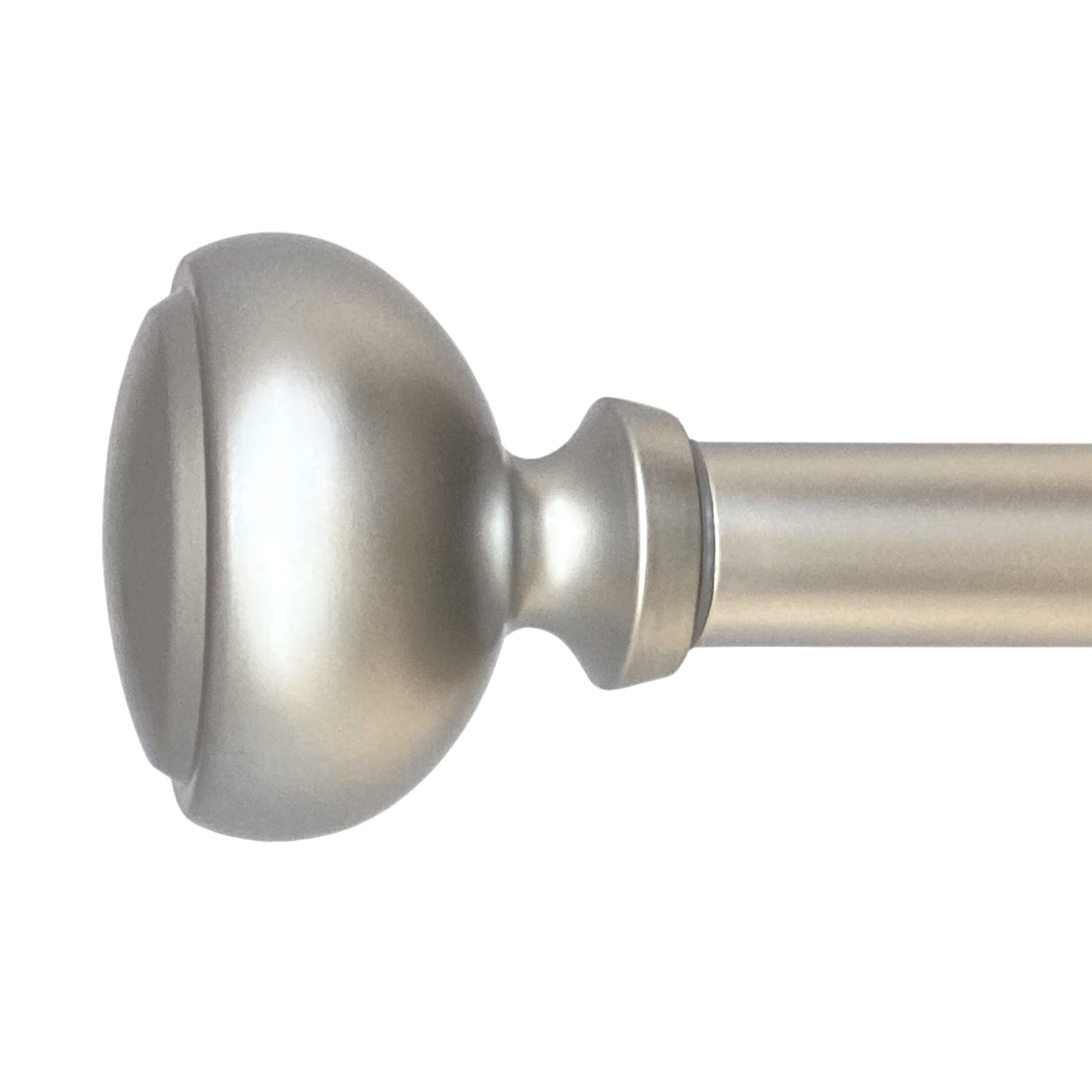 Fairbanks II 12-20 Inch Adjustable Side Curtain Rod Set Pair, 1 Inch Diameter in Nickel