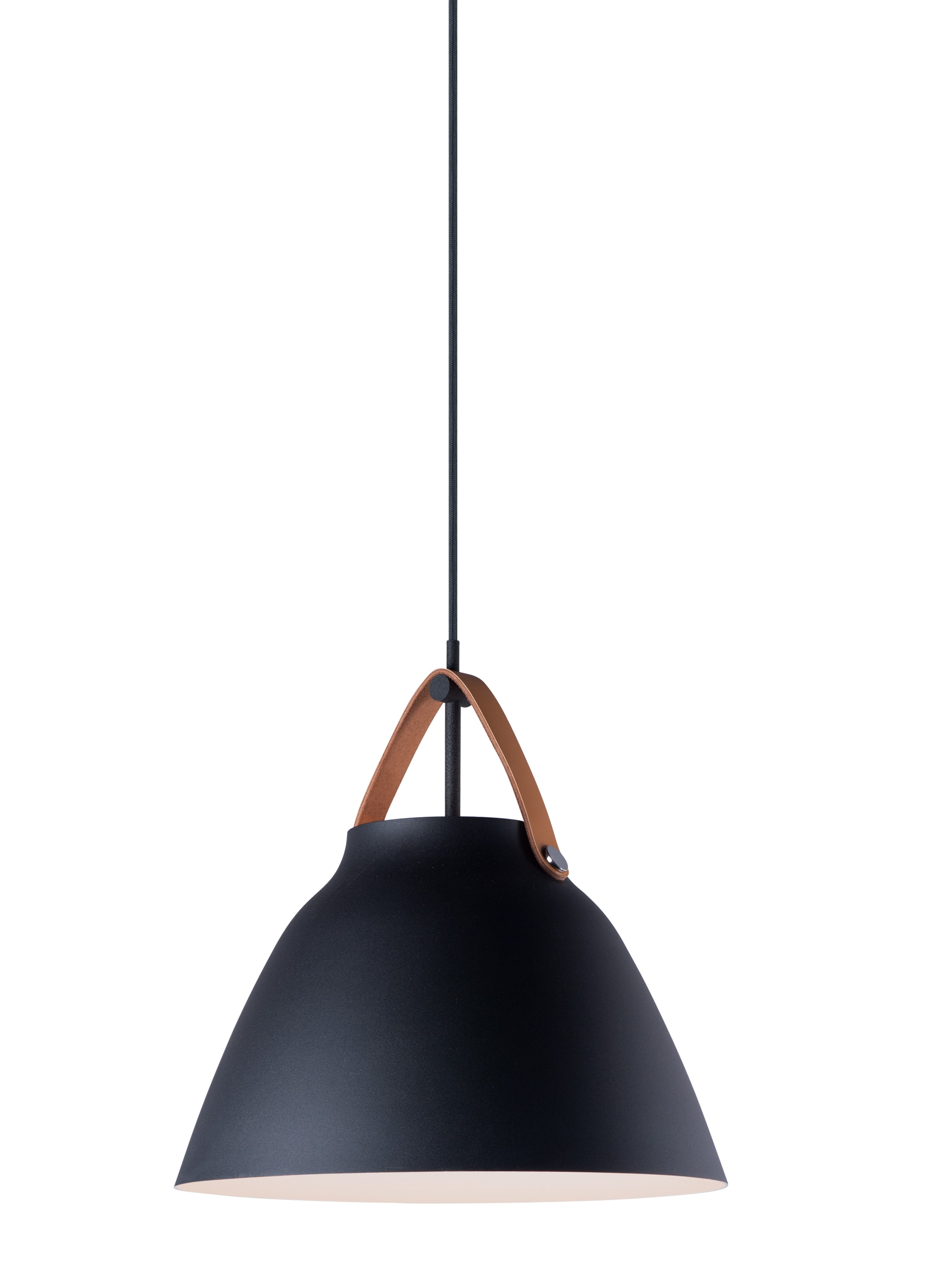 Maxim Lighting Nordic 1 - Light Pendant in  Tan Leather/Black