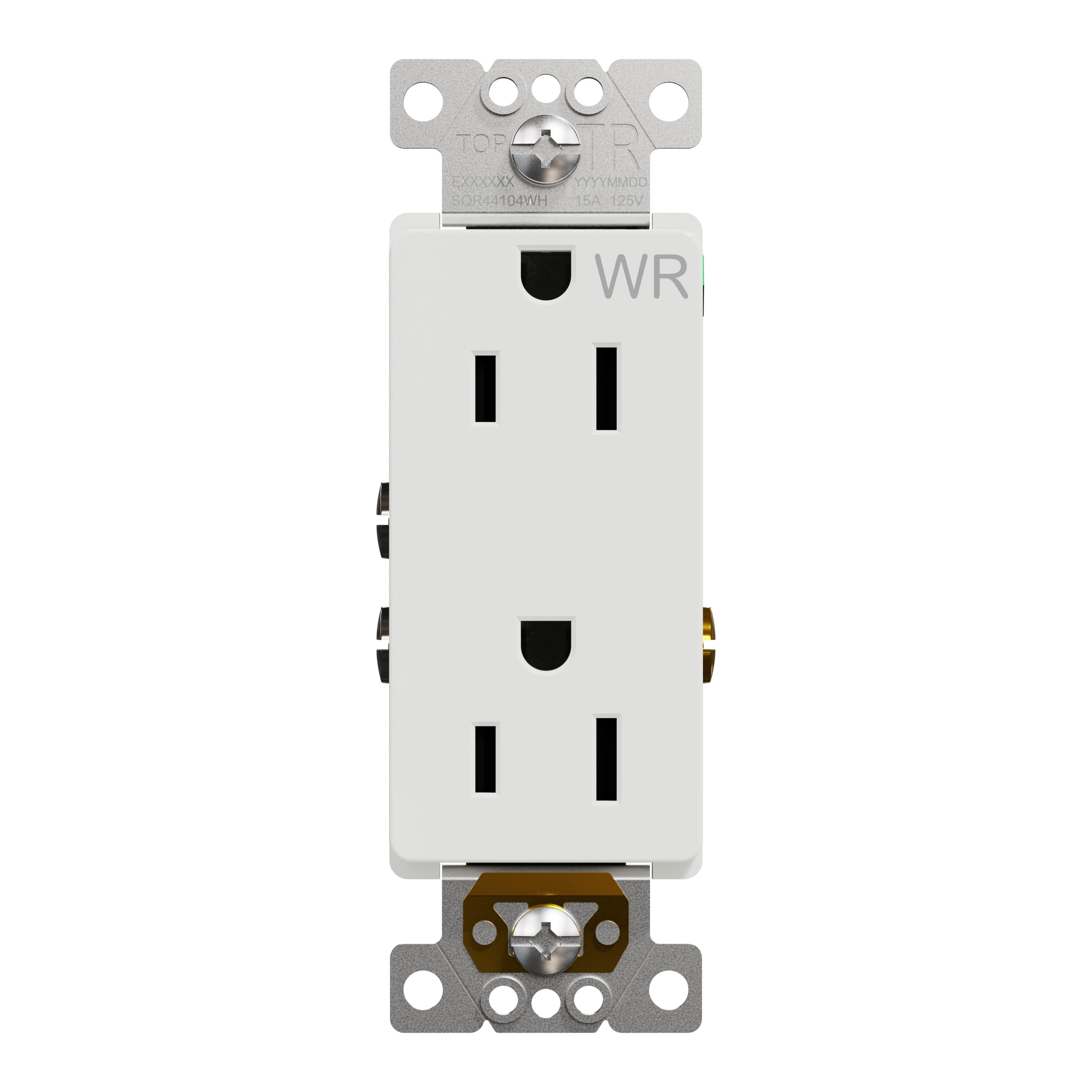 X Series 15-Amp White Tamper Resistant Decorator Outlet