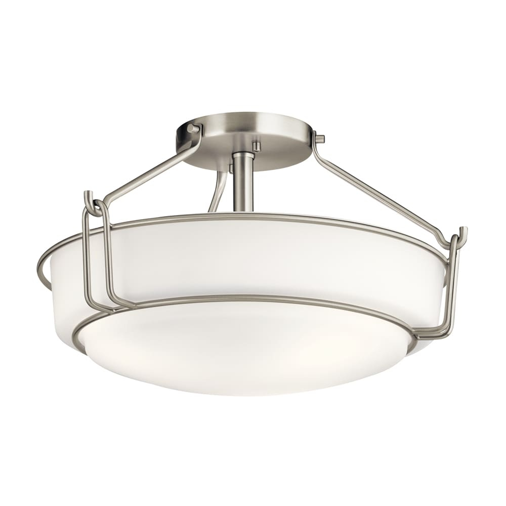 Kichler Lighting Alkire 3 - Light Semi-Flush Mount in  Brushed Nickel