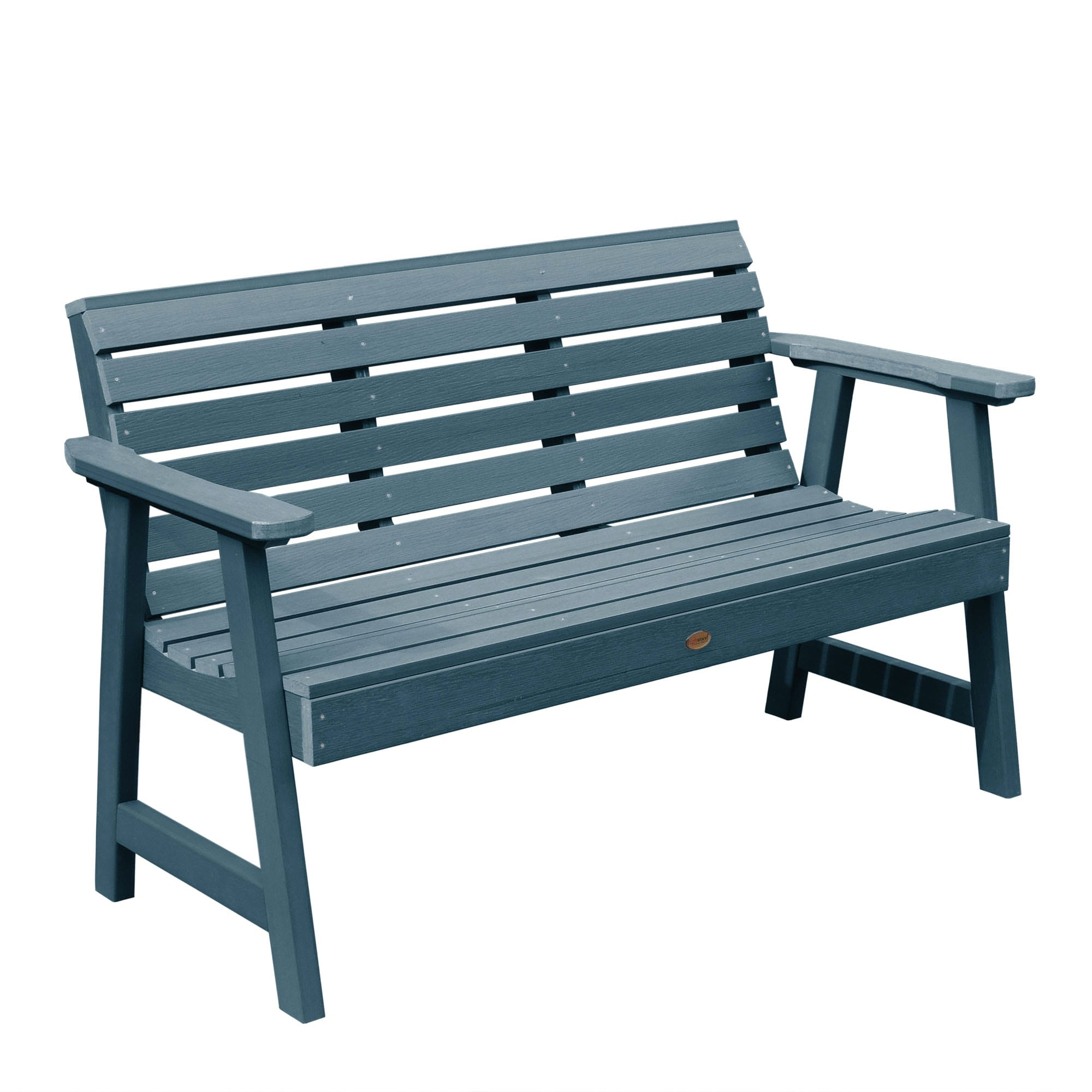 Highwood Weatherly 4ft Garden Bench - 2-Person, Eco-friendly, Synthetic Wood