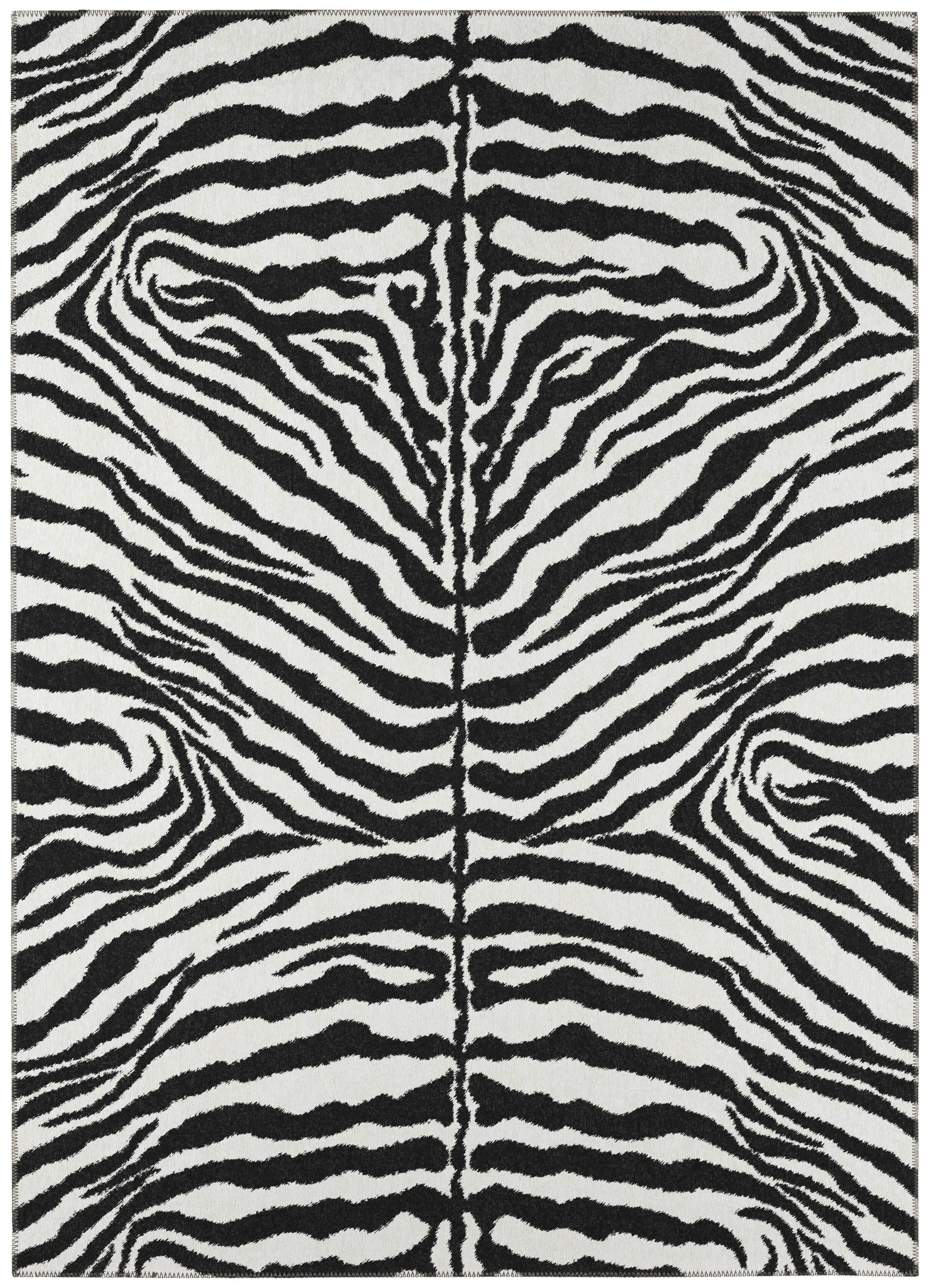 Addison Rugs Addison Indoor/ Outdoor Safari Zebra Animal Print Washable Area Rug 3' x 5' - Pearl