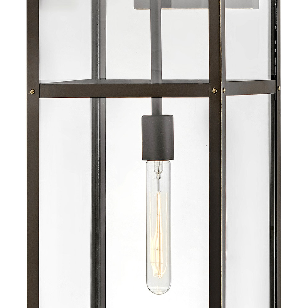 Elegant Bronze Dimmable LED Outdoor Wall Lantern with Clear Glass