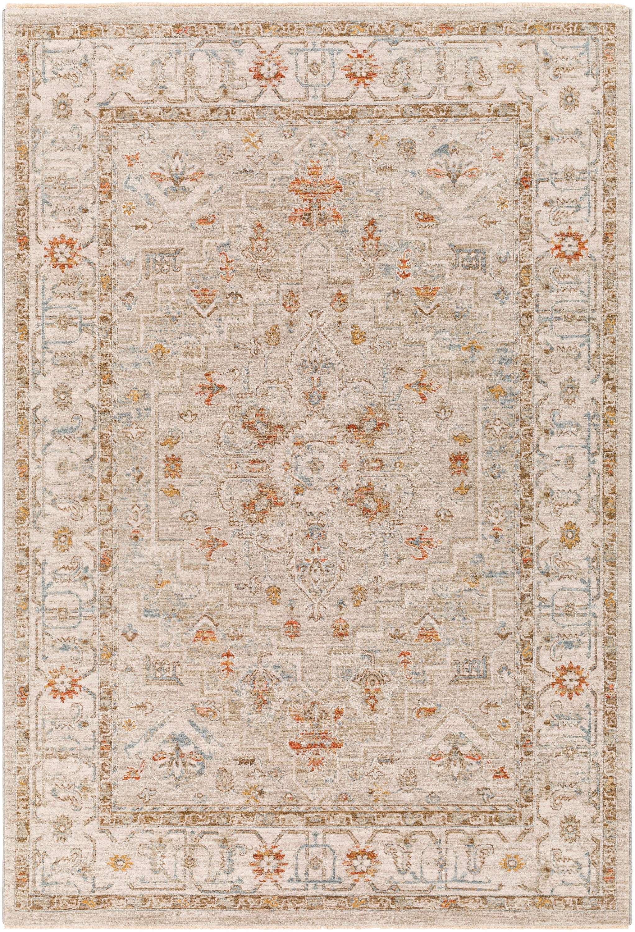 Easy-Care Reversible Rectangular Rug in Stain-Resistant Gray