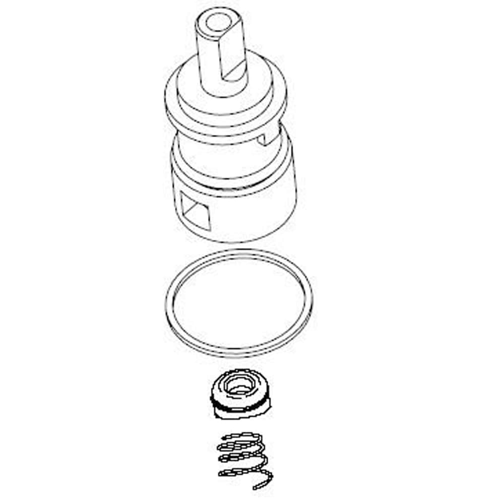 Universal Brass and Plastic Hot and Cold Faucet Stem Set
