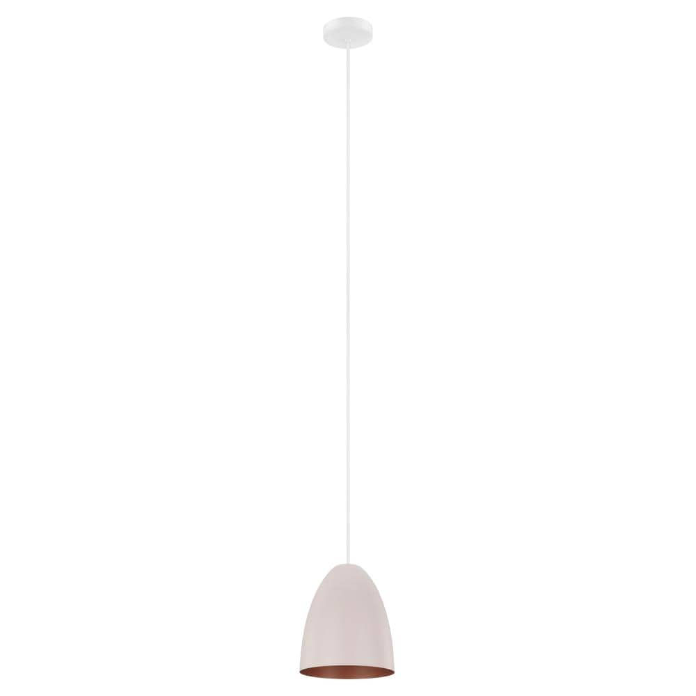 Eglo Lighting - Sarabia-P - 1-Light Pendant - Pastel Apricot Exterior - Copper